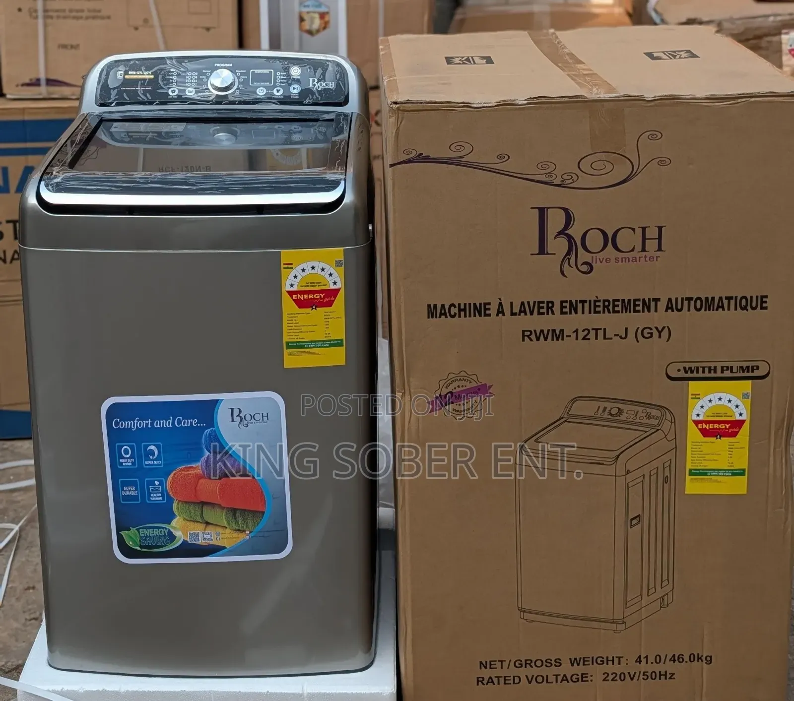 Roch 12kg Top Load Fully Automatic Washing Machine Ghc3700.