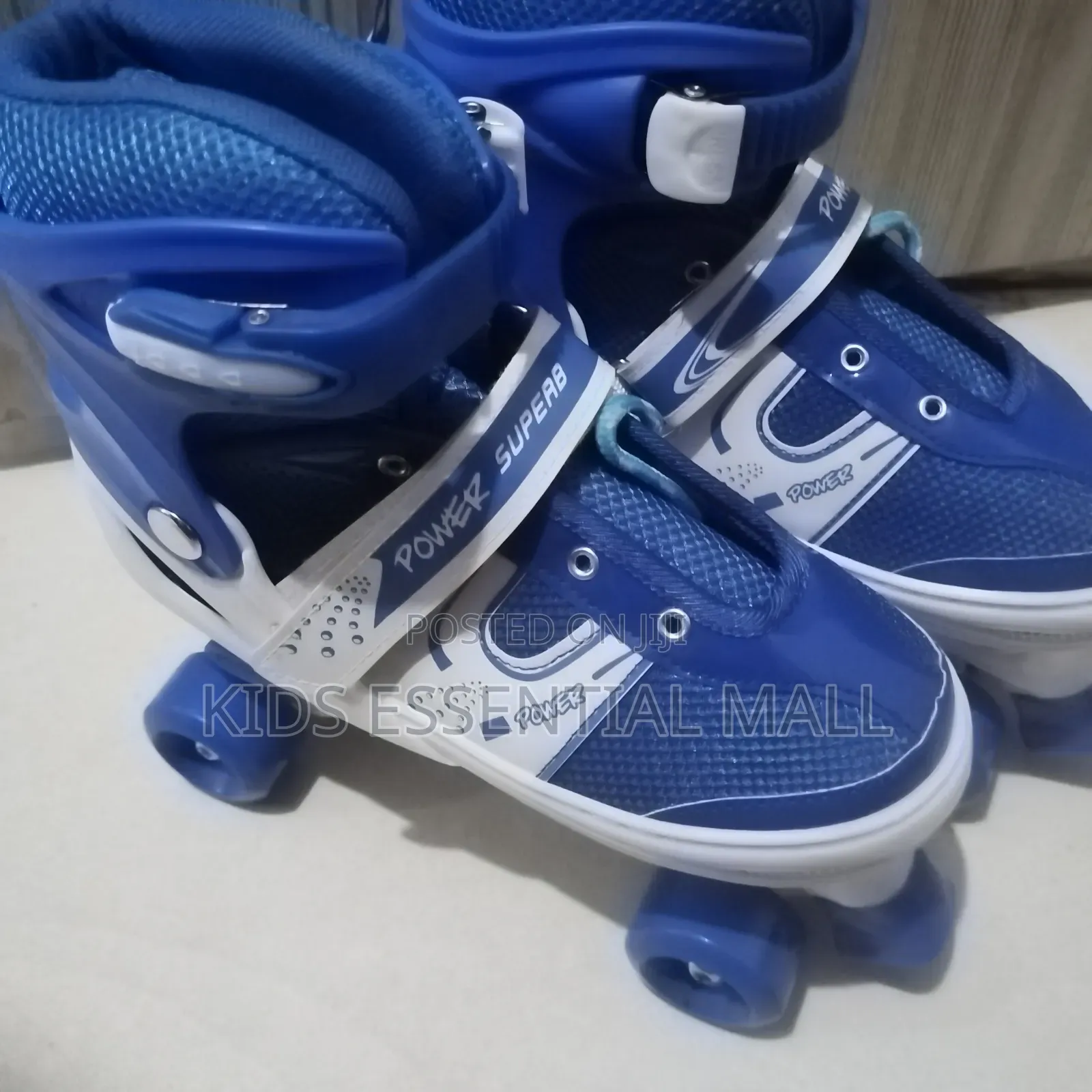 Red and Blue 4 Wheels Roller Skating Shoes for Kids