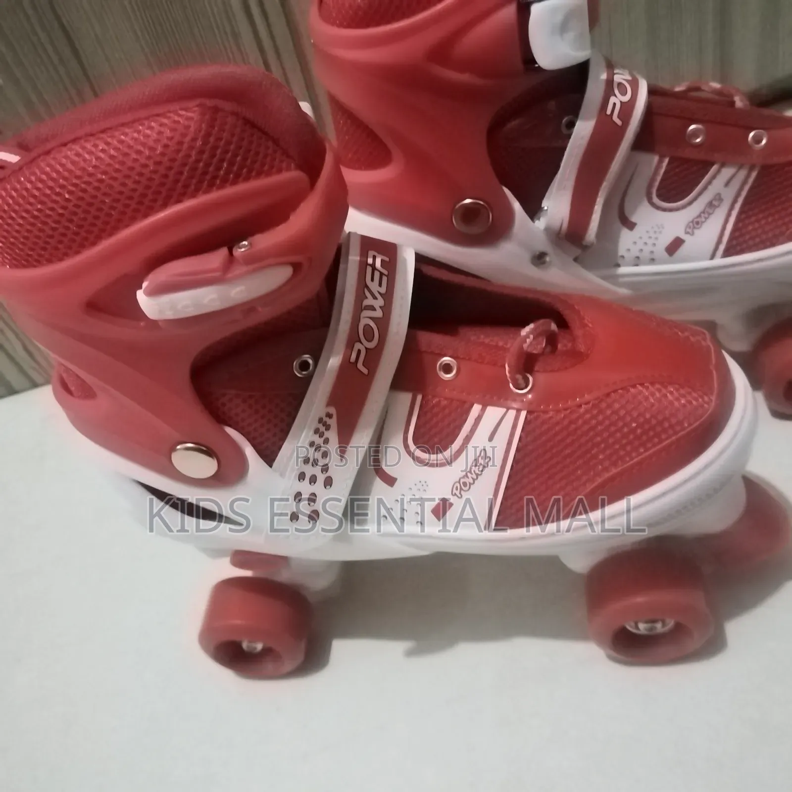 Red and Blue 4 Wheels Roller Skating Shoes for Kids