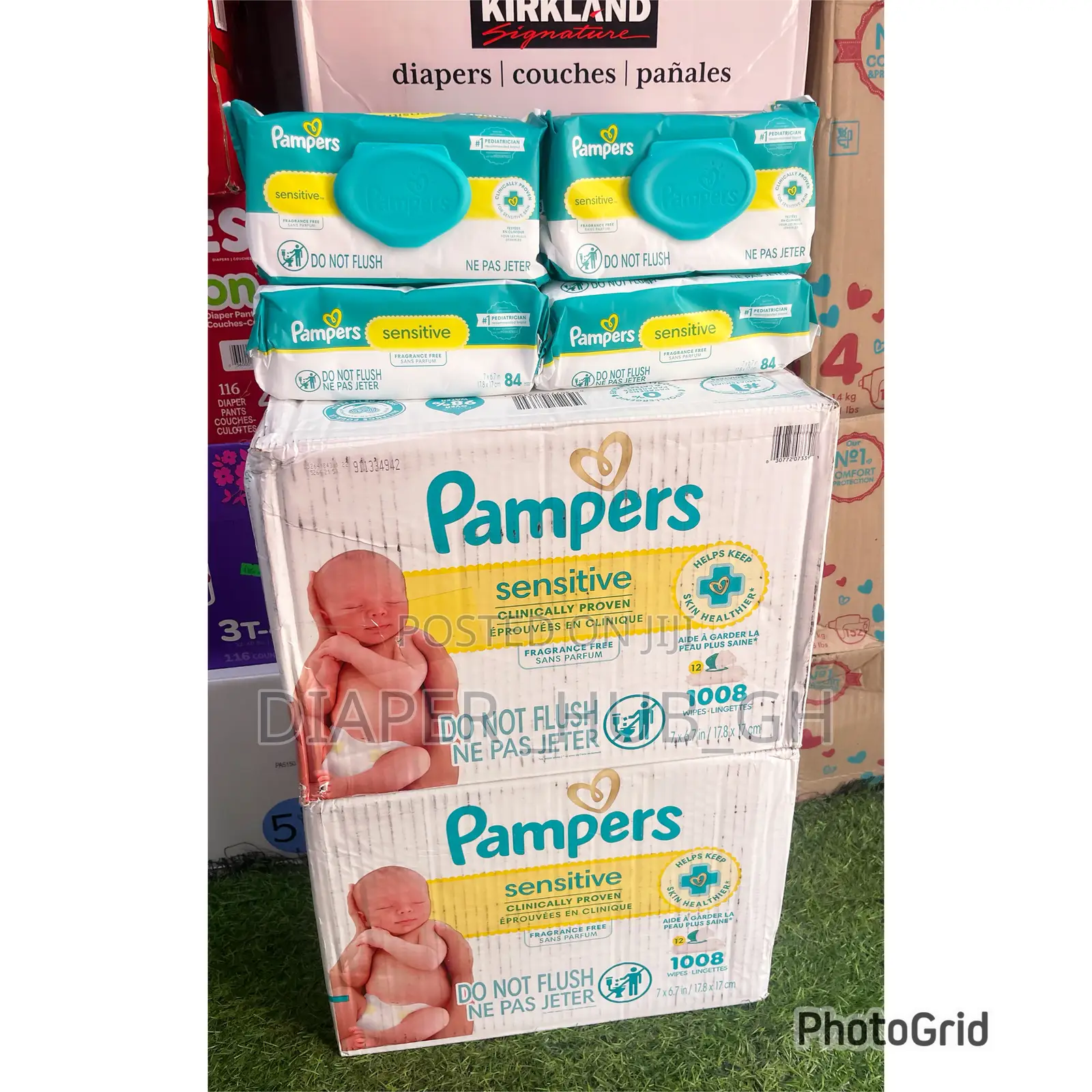 Pampers Sensitive Baby Wipes Unscented, 12 Pack, 1008 Total Count