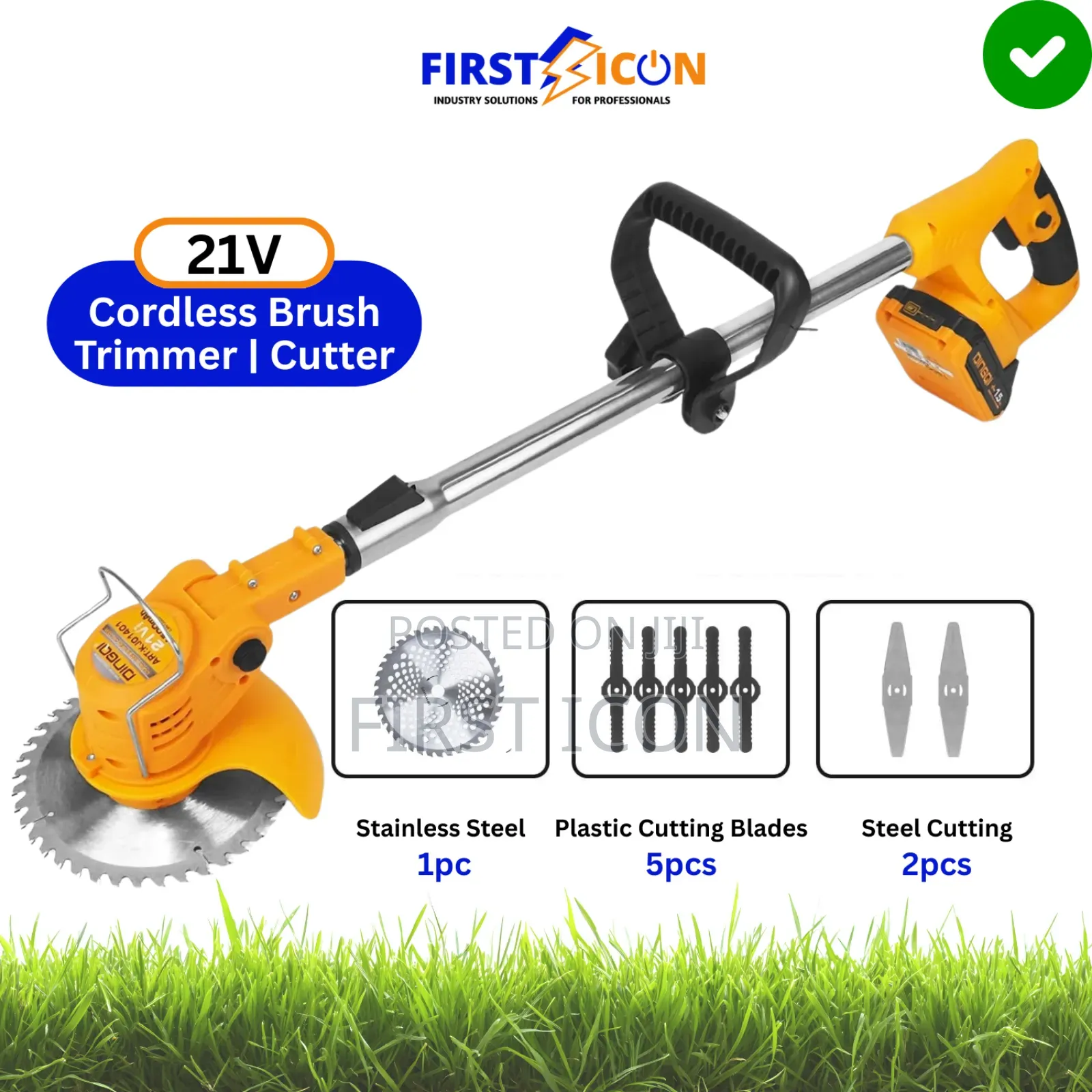 21v Cordless Grass Cutter Trimmer | Brush Cutter - Dingqi Kj01401