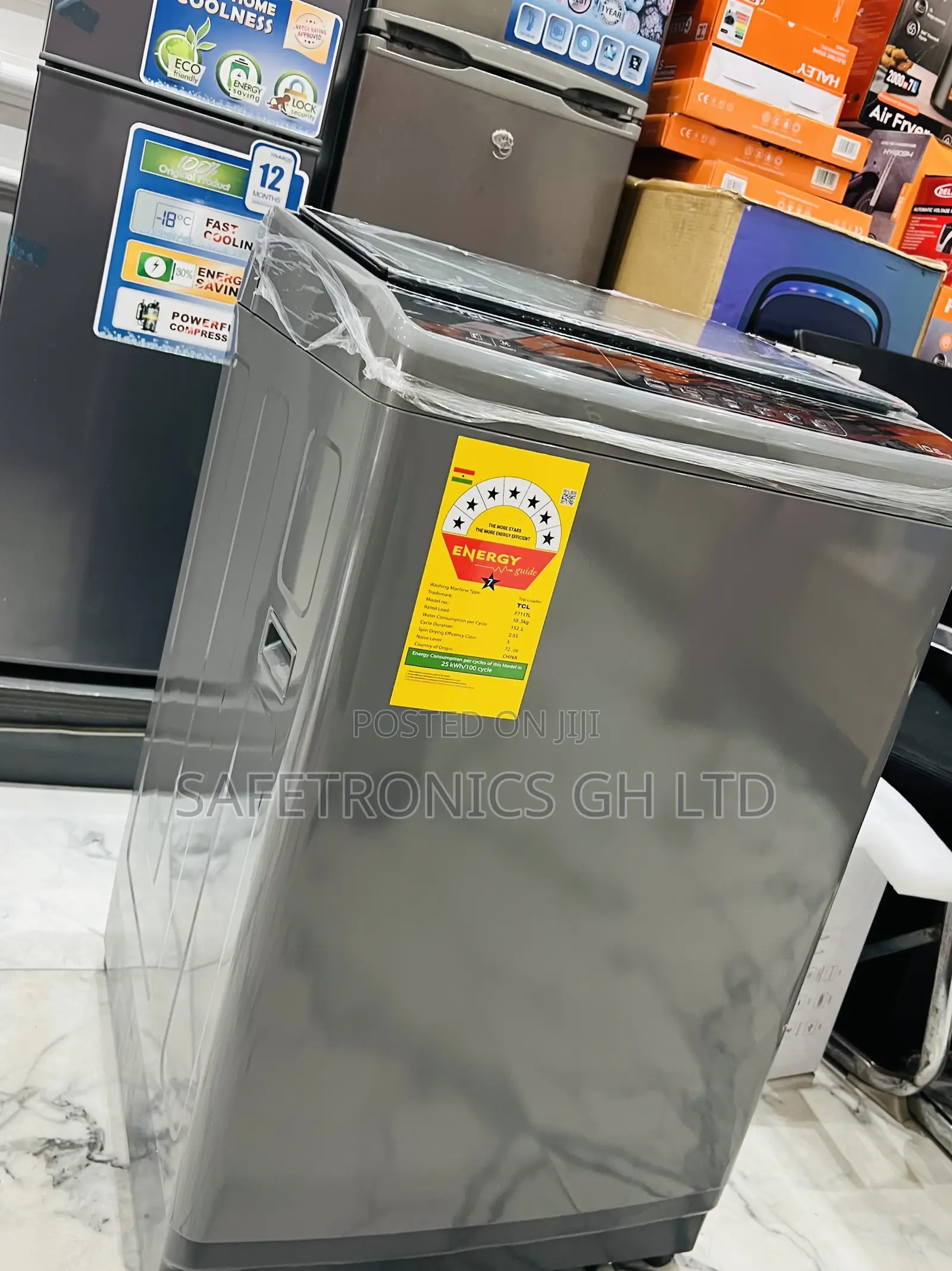 Get Elegant TCL Full Auto Top Load Grey 11kg Washer