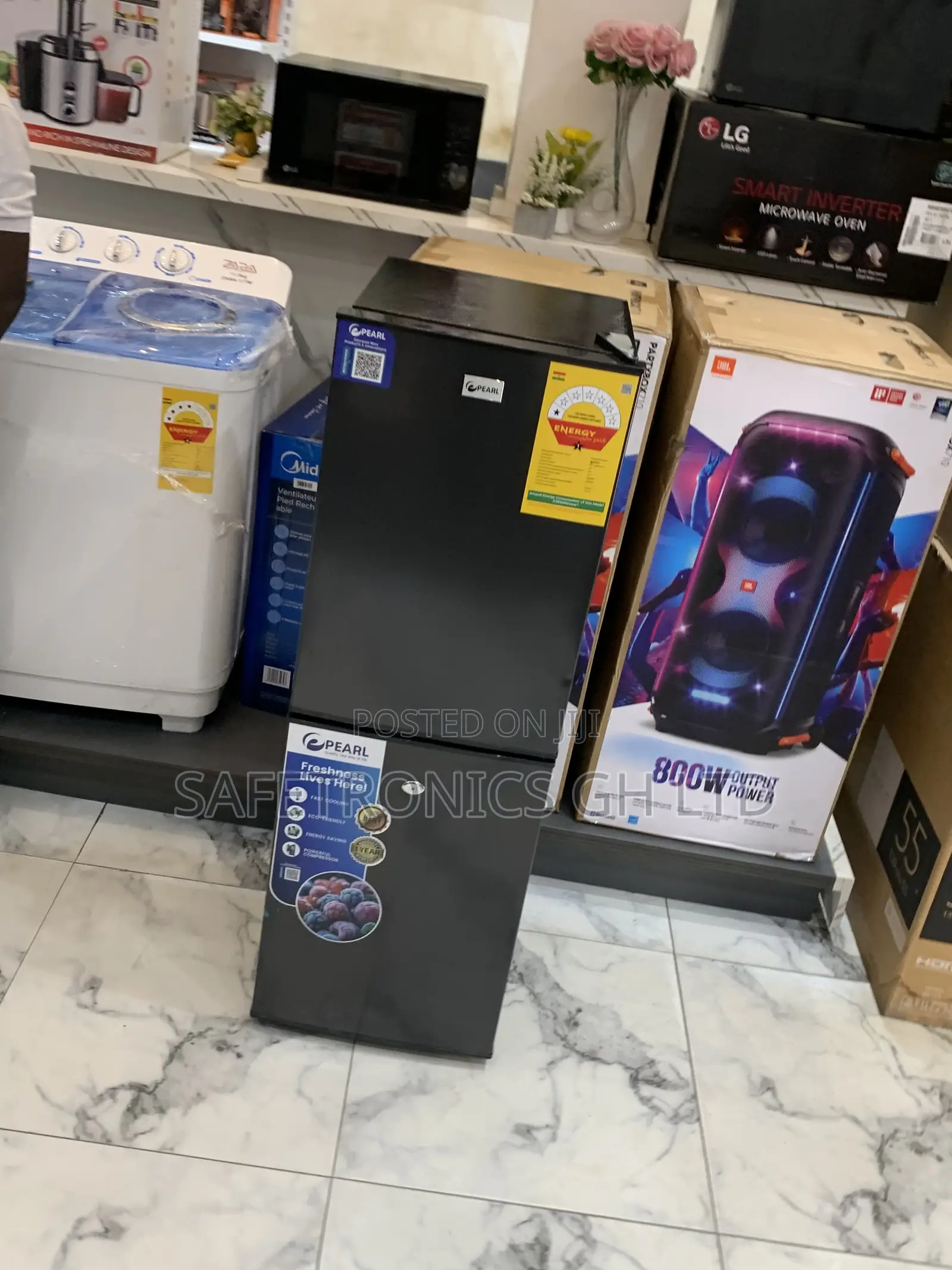Top Choice Black Pearl Pf-144b Top Mount 102 Liters Fridge