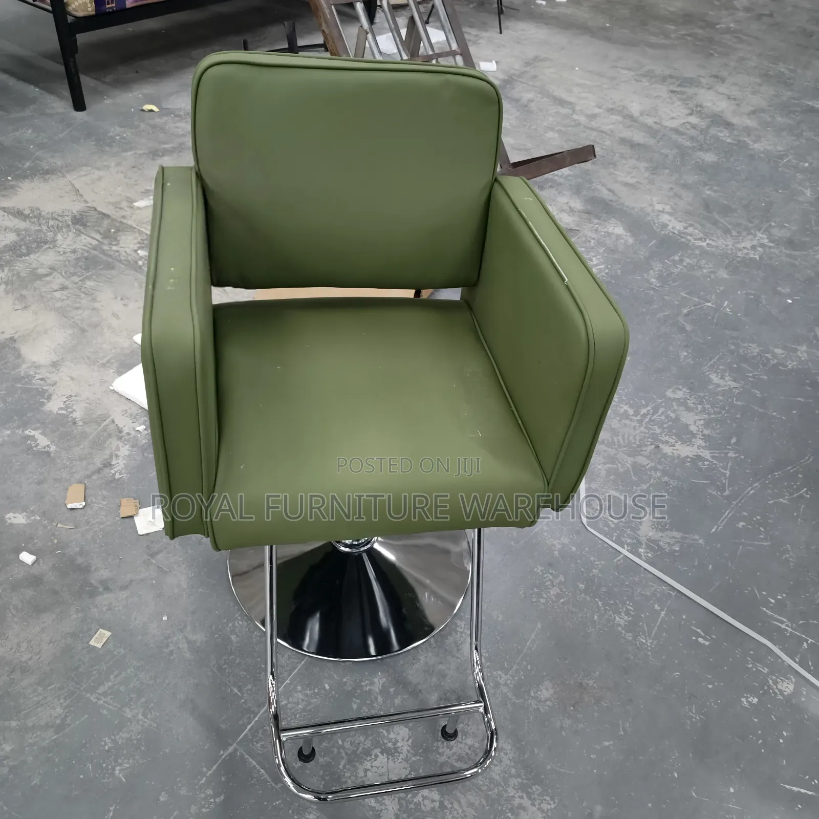 Modern Green Barber or Salon Styling Chair