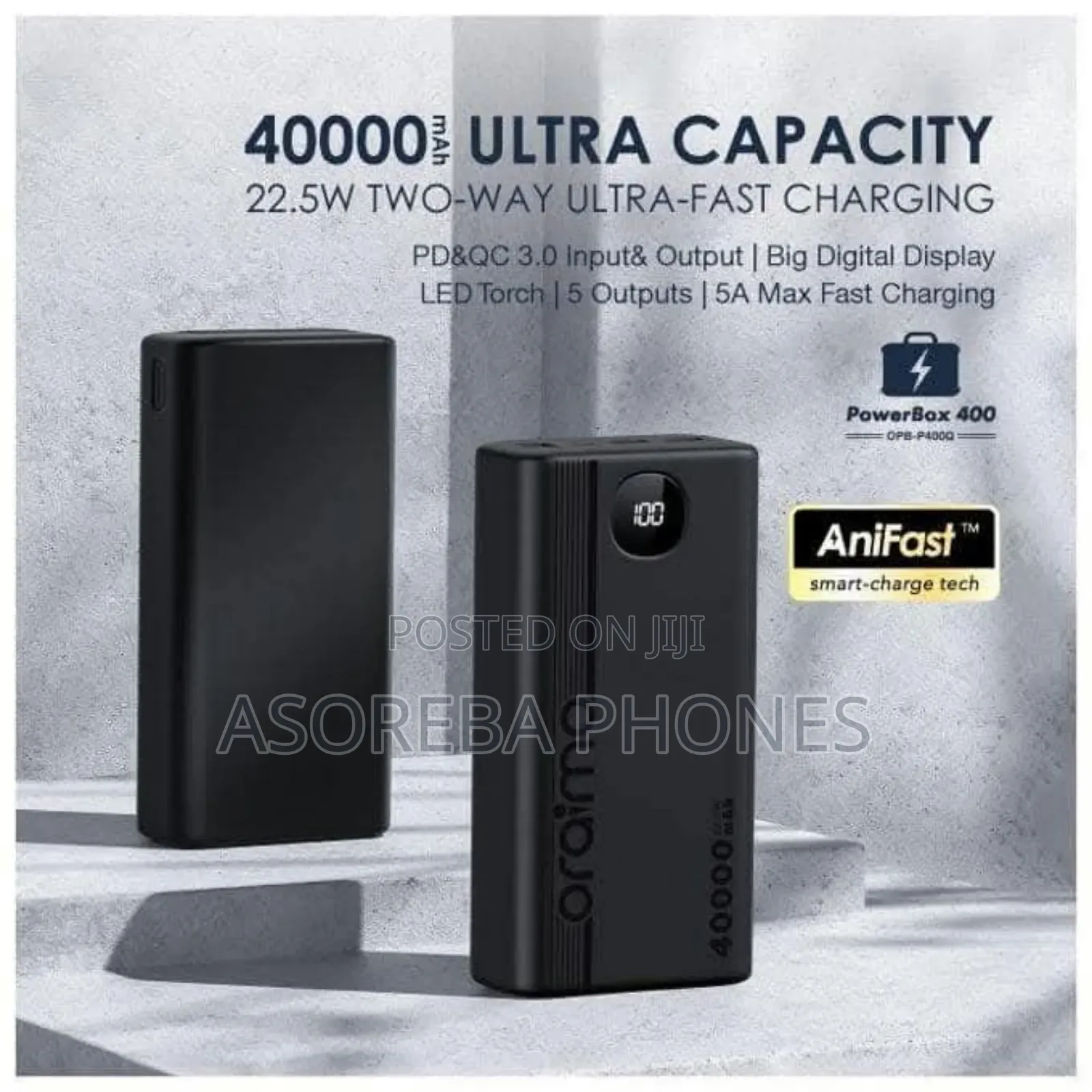 Oraimo Powerbox 400 Vision 40000mah 22.5w Power Bank