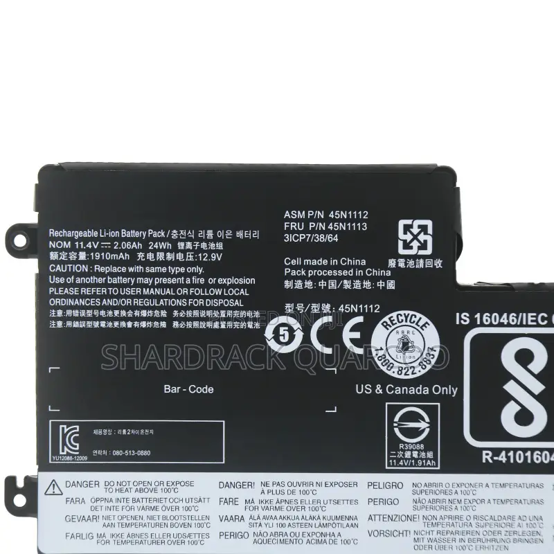 X240s Laptop Battery for Thinkpad X250 X260 X270 T440 T450s 