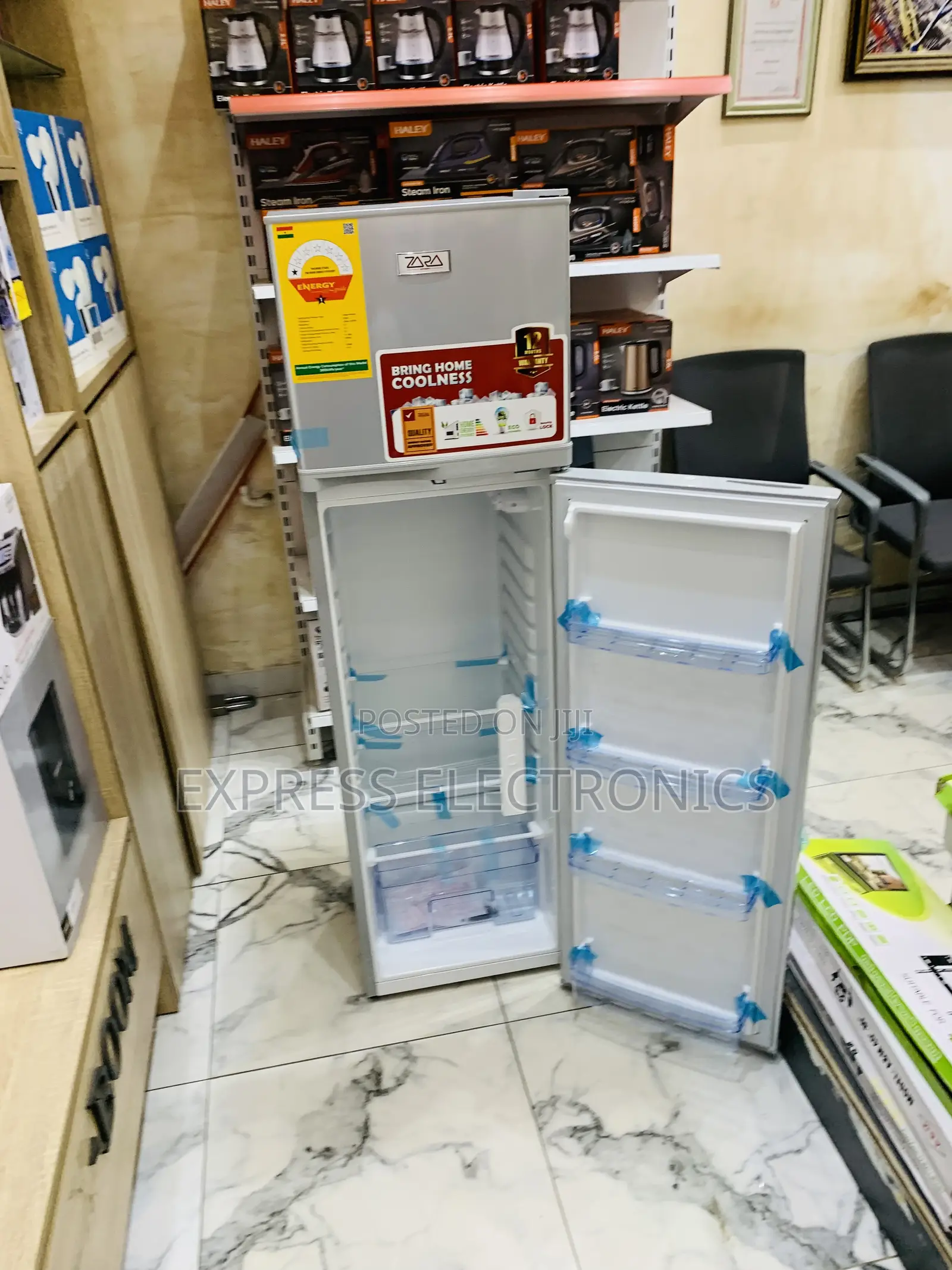166l Double Door Fridge Zara 24tmf Grey Color