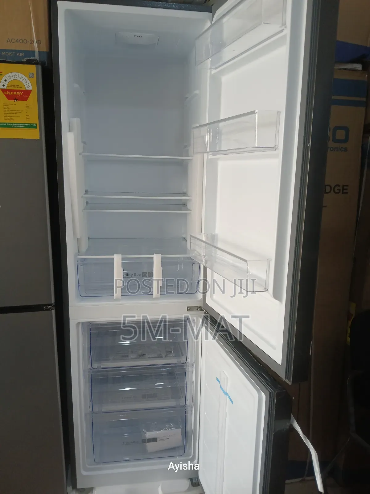 70 Inch Long Sigma Double Door 260l Buttom Freezer Refrigerator