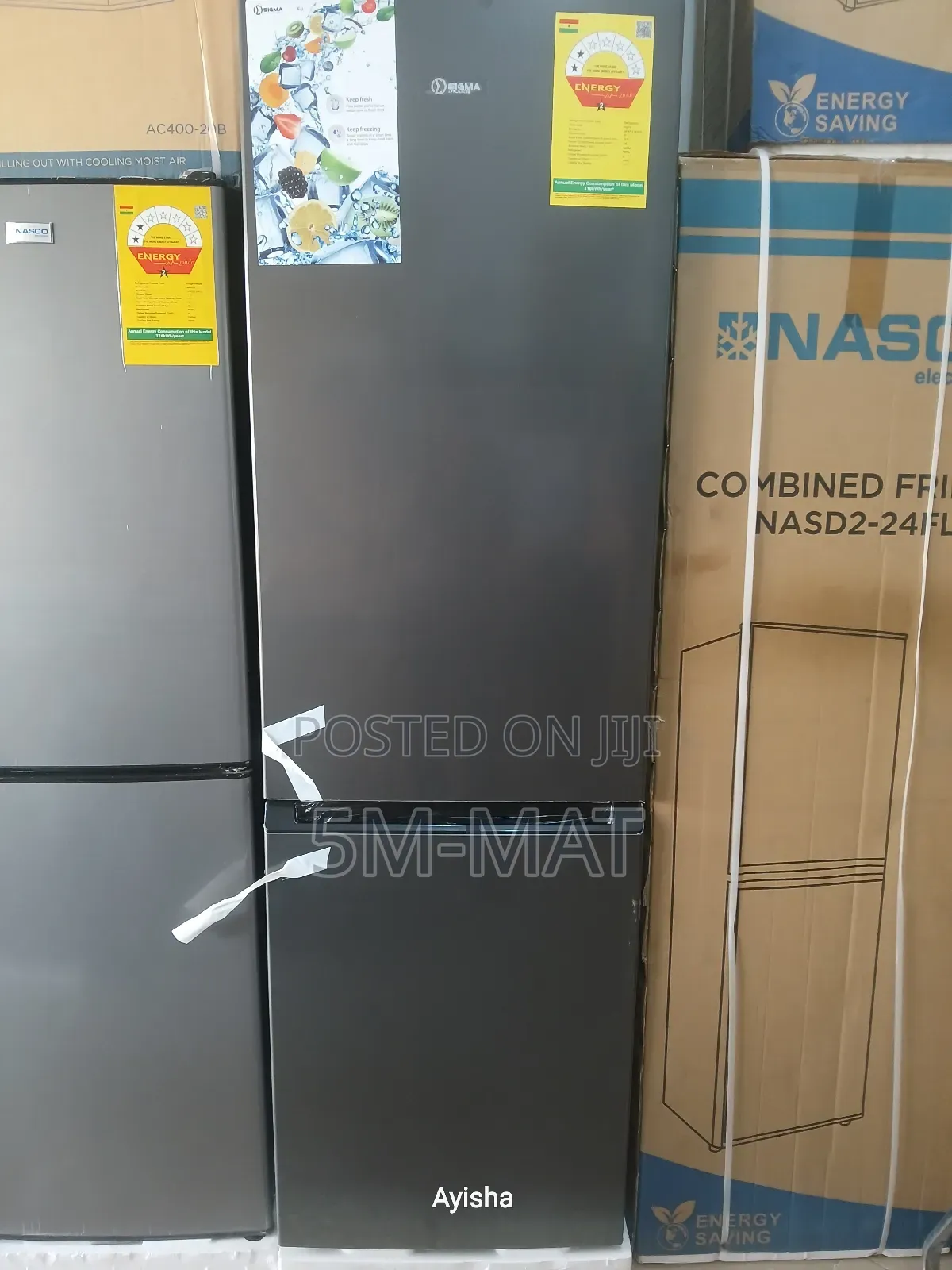 70 Inch Long Sigma Double Door 260l Buttom Freezer Refrigerator