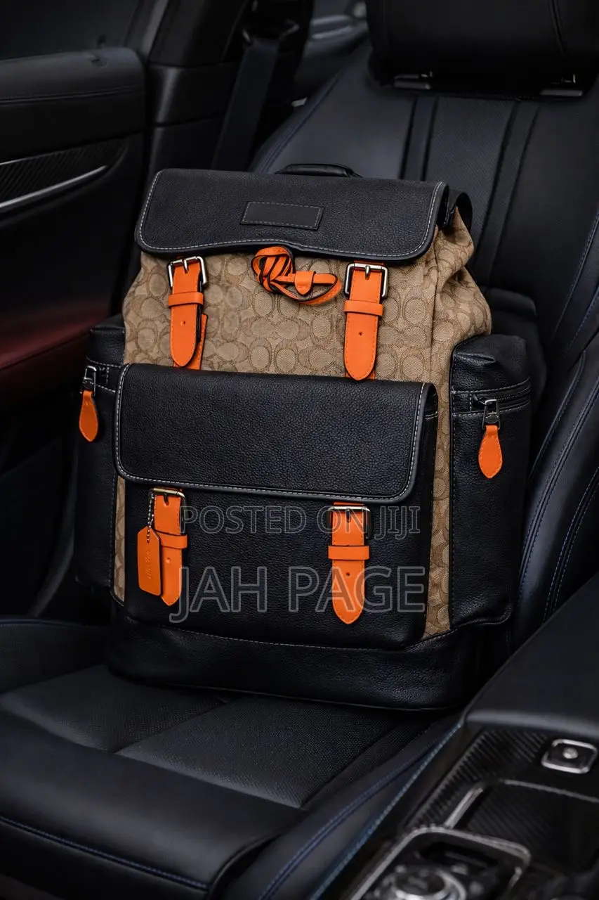 *Coach Backpack in Refined Pebble Leather and Smooth Calf Leather