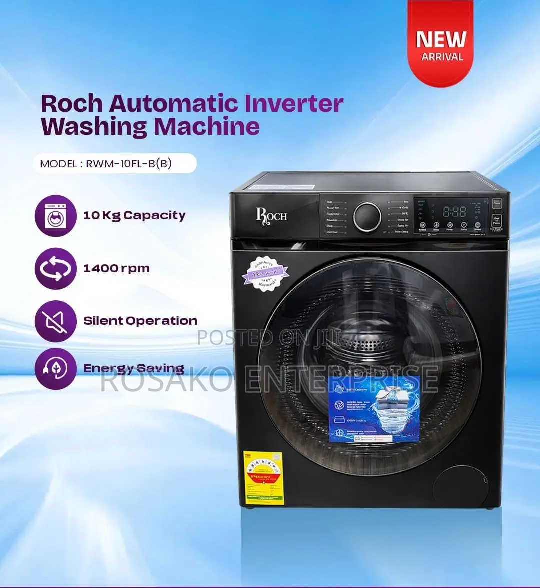 Roch 6kg Front Load Black Fully Automatic Washing Machine