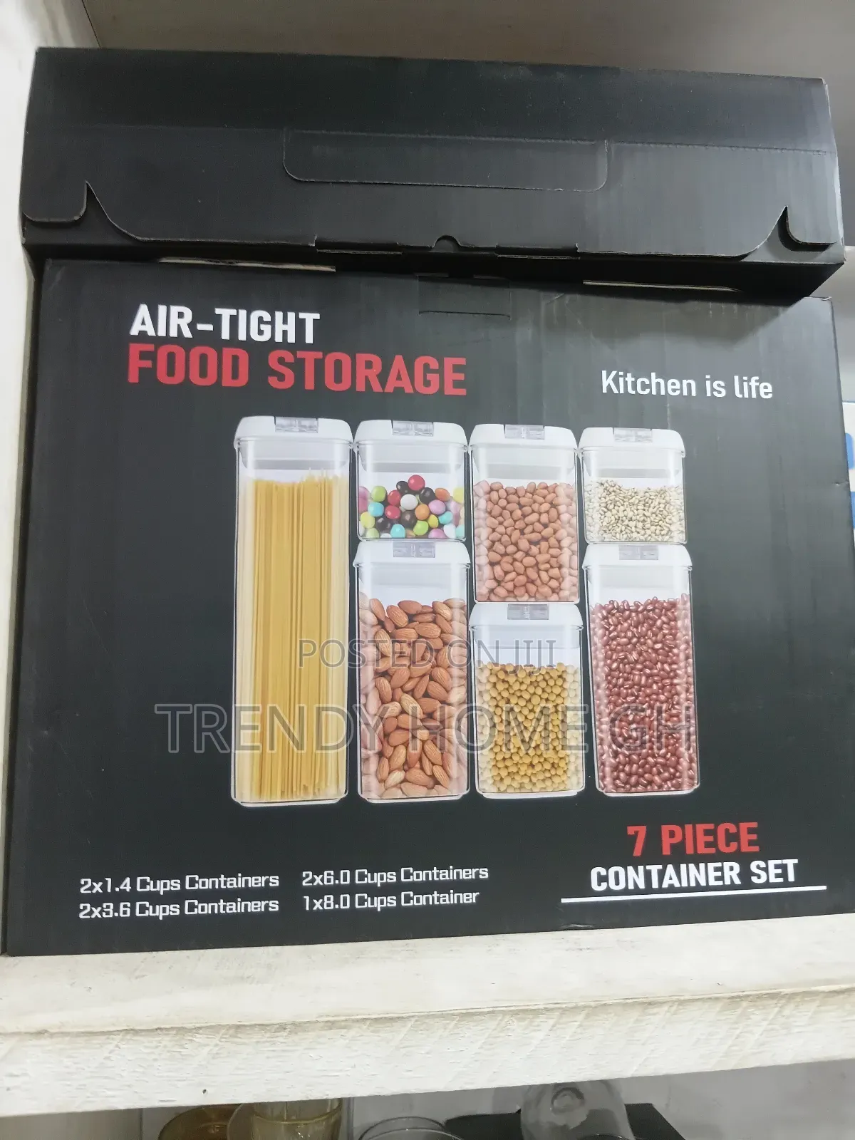 7-Pieces Airtight Food Storage Containers Set