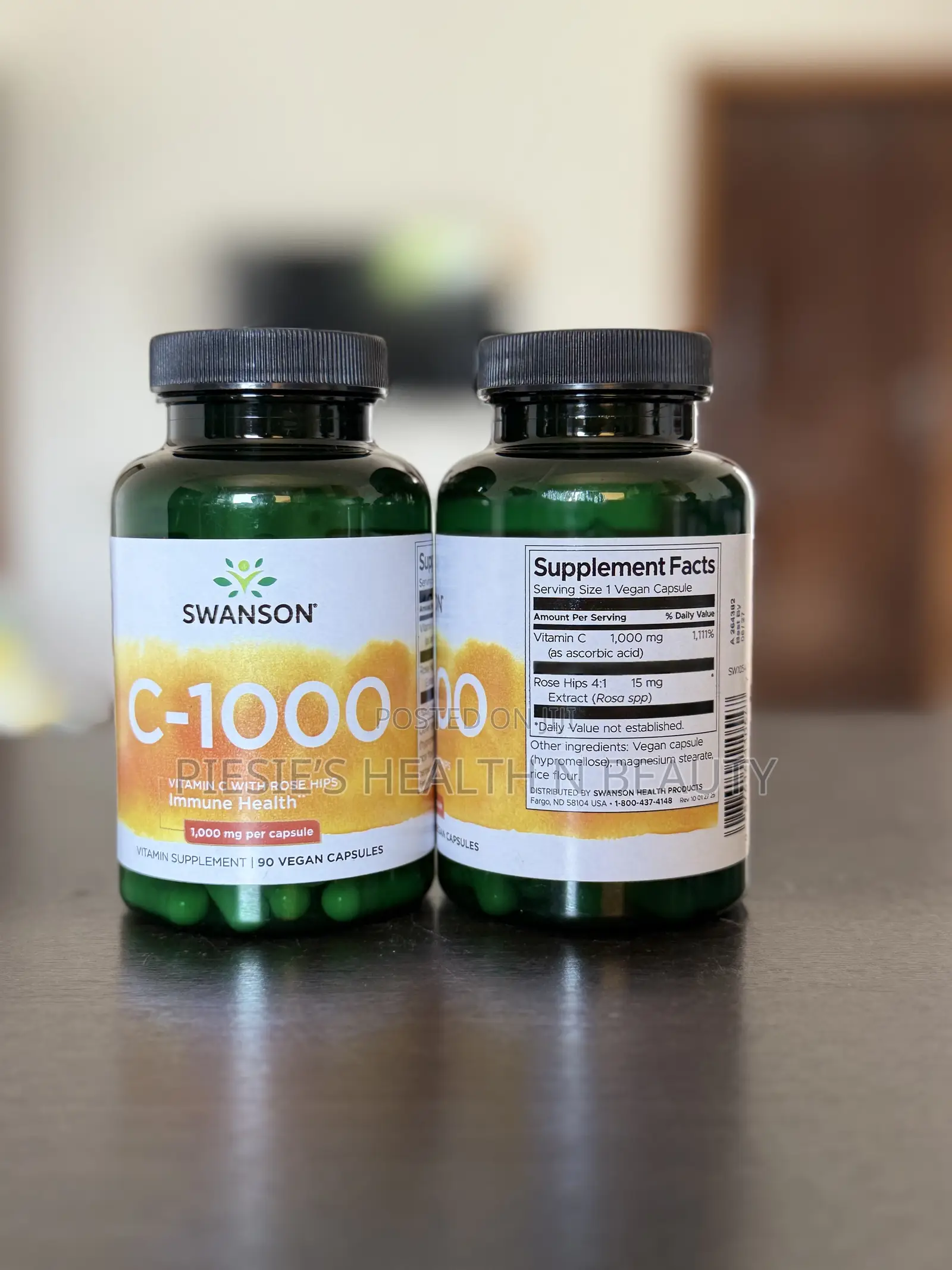 Swanson Vitamin C With Rosehips Immune System Support,1000mg 90s