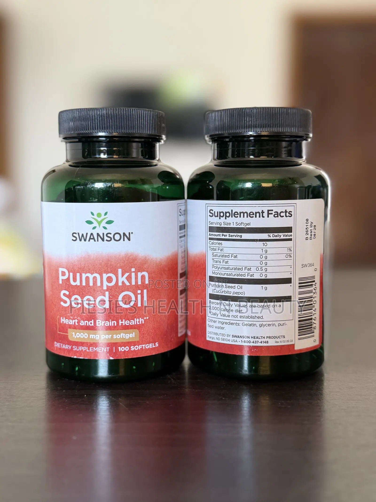 Swanson Pumpkin Seed Oil, 100 Softgels