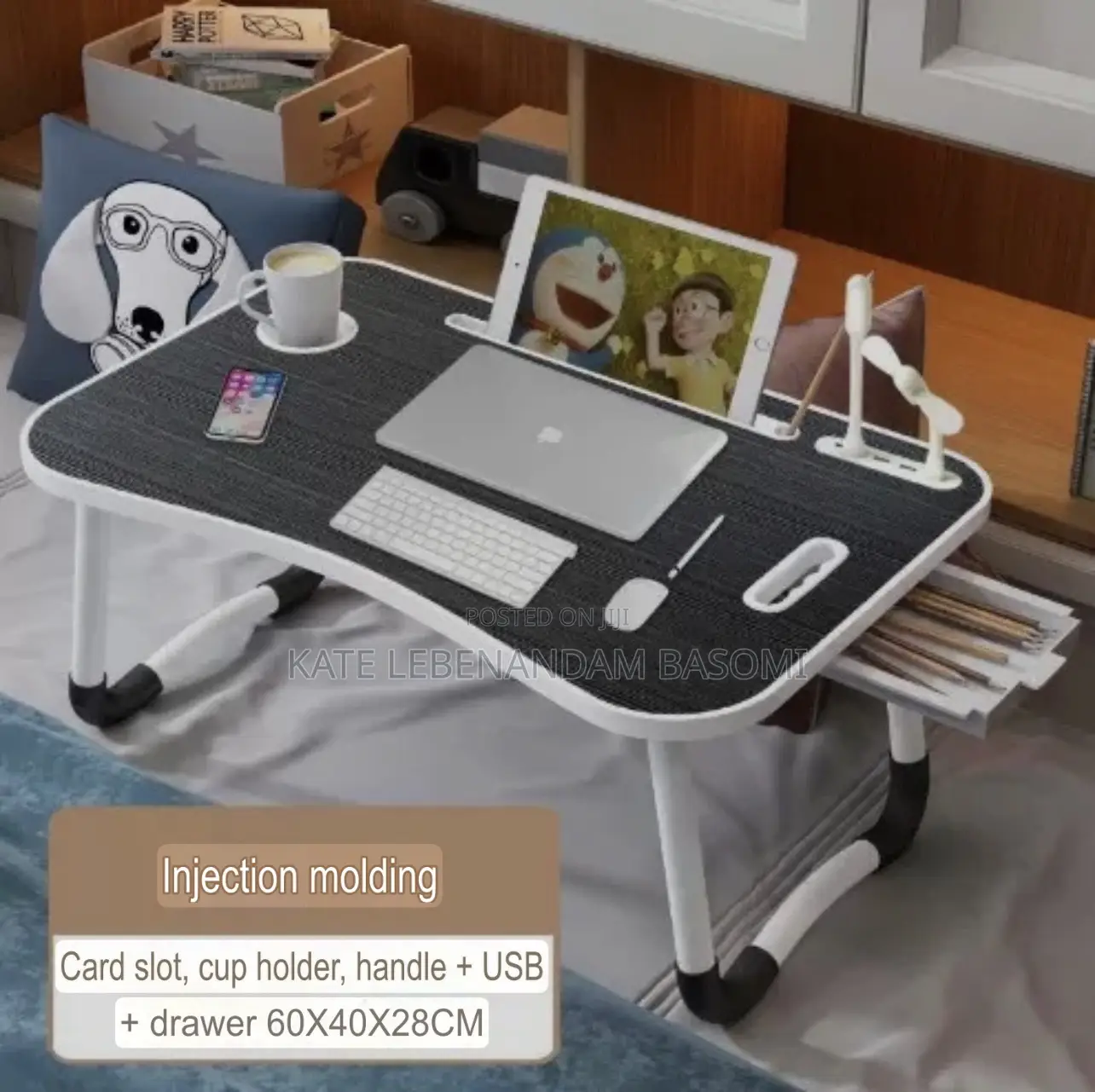 Card Slot, Cup Holder, Handle + Usb + Drawer 60x40x28cm