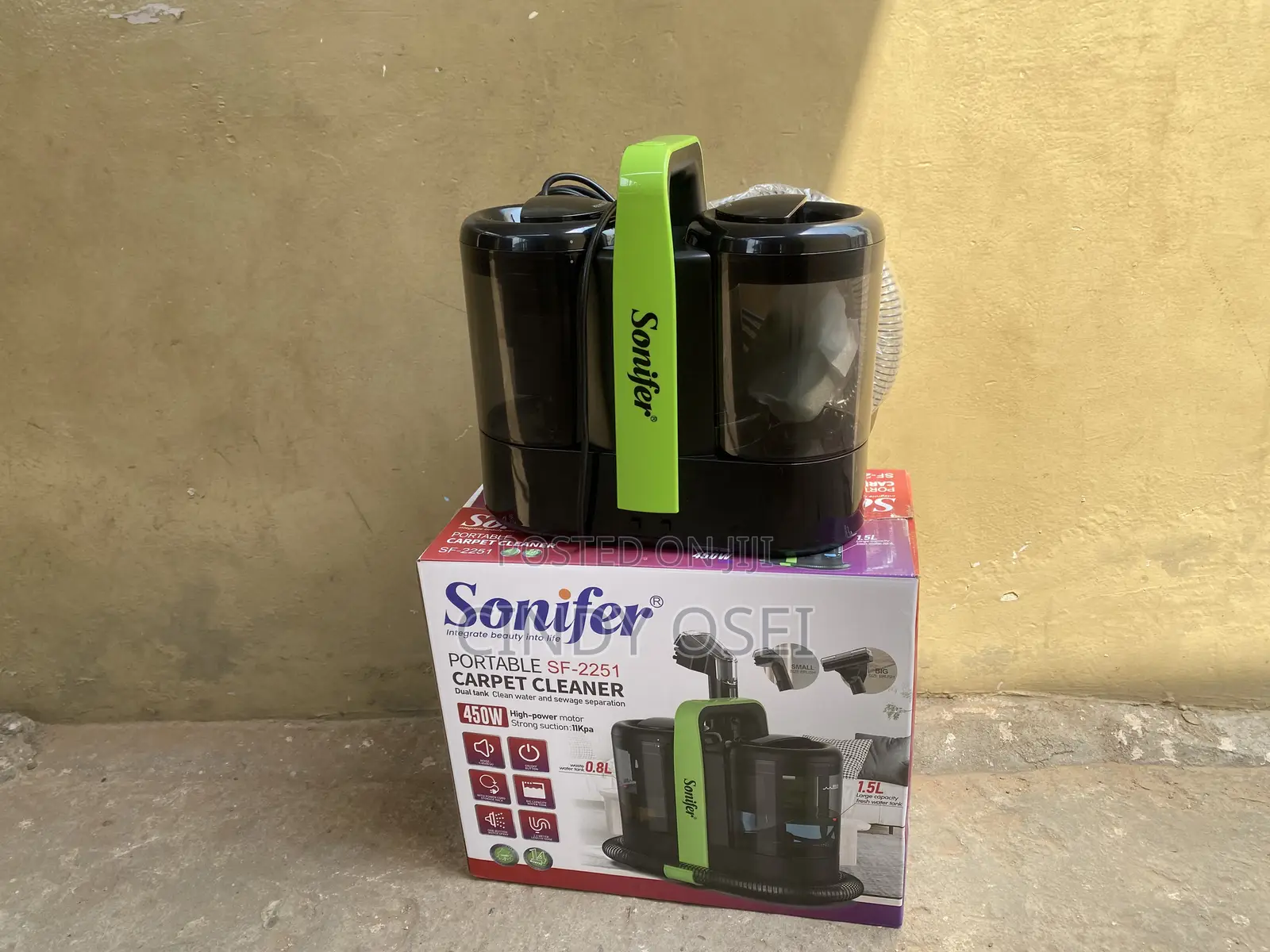 Sonifer Sf-2251 Portable Carpet Cleaner 450w