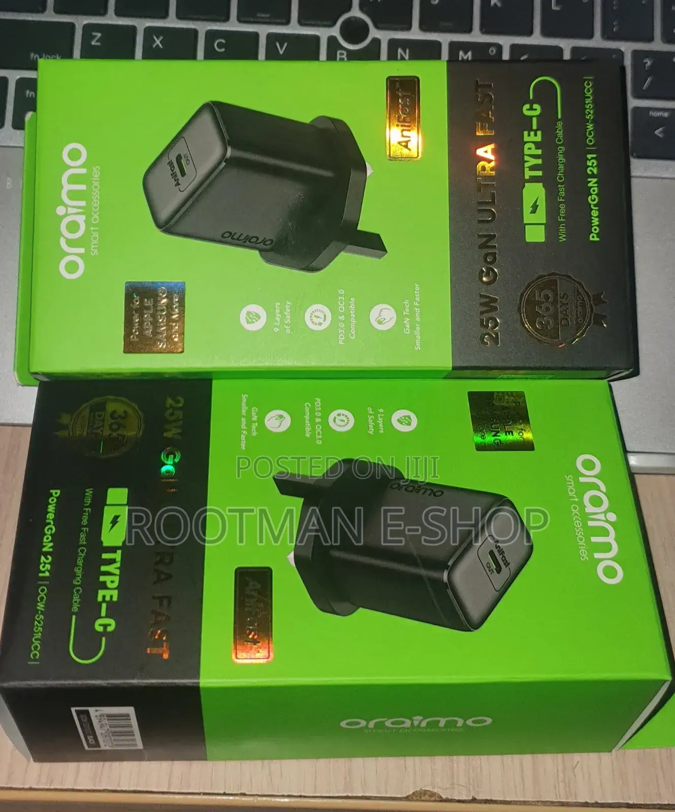 Oraimo Powergan 251 25w Gan Fast Mini Charger Set