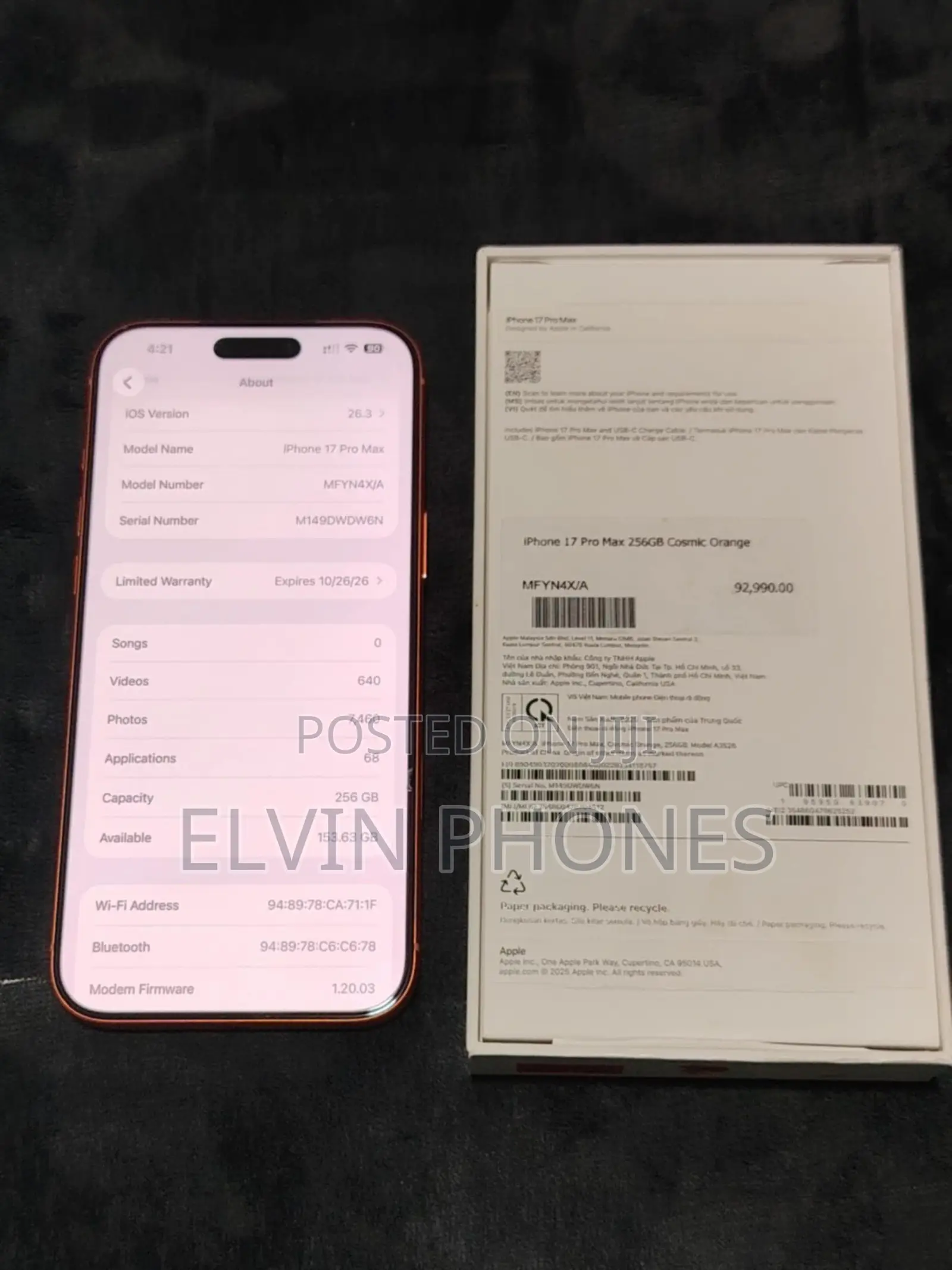Apple iPhone 17 Pro Max 256 GB Orange