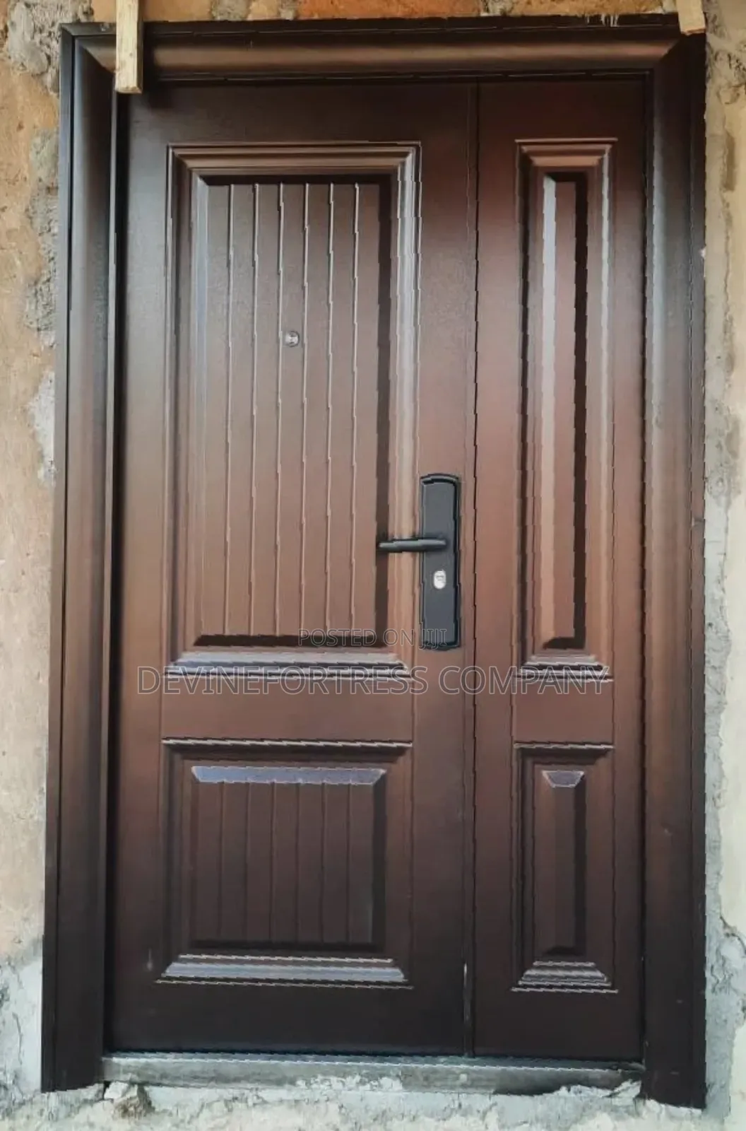Quality Single Brown Steel Security Doors at Devinefortress
