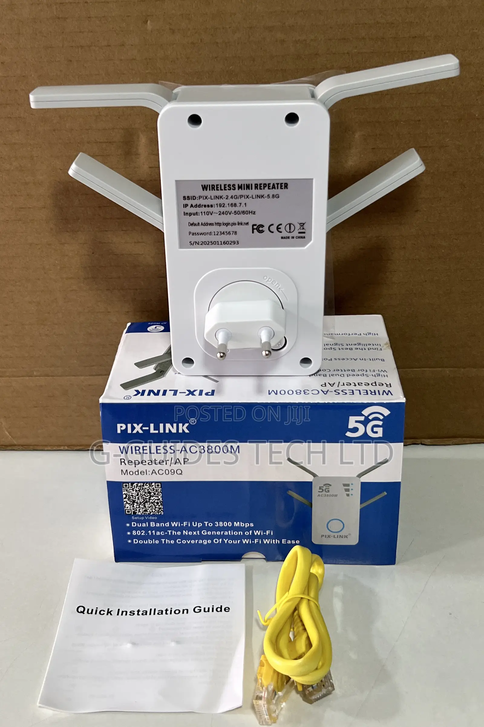 Pix-Link Ac3800m Dual-Band Wi-Fi Range Extender