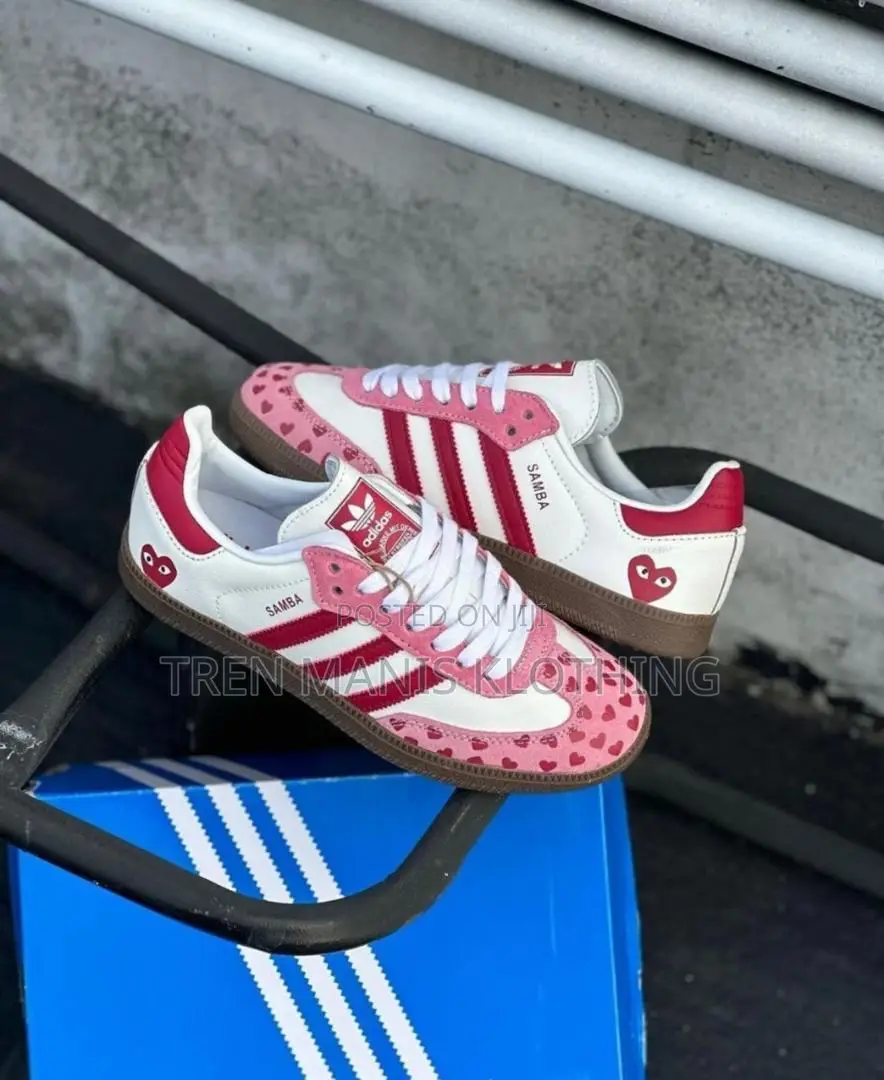 Adidas Samba X Play Pink and Red Concept Sneakers