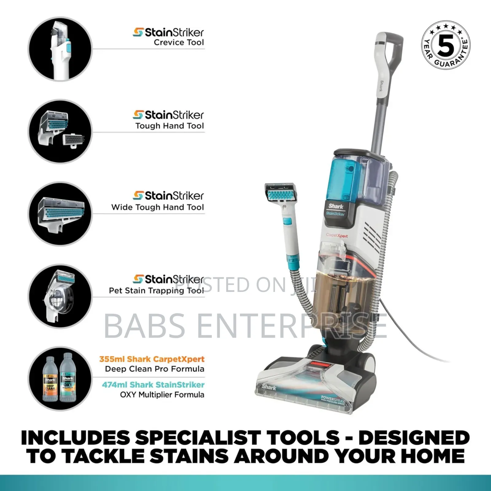 Shark Carpetxpert Deep Carpet Cleaner  Built-in Stainstriker Ex200uk