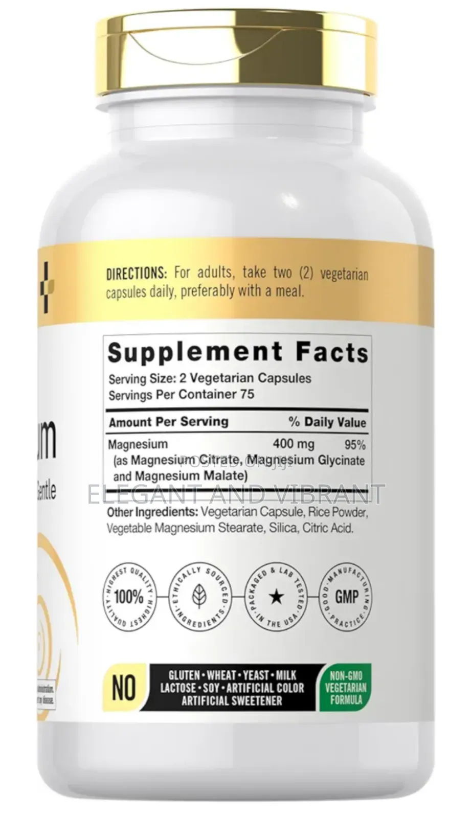 Triple Magnesium Complex | 150 Capsules |Citrate,Glycinate,&Malate Sup
