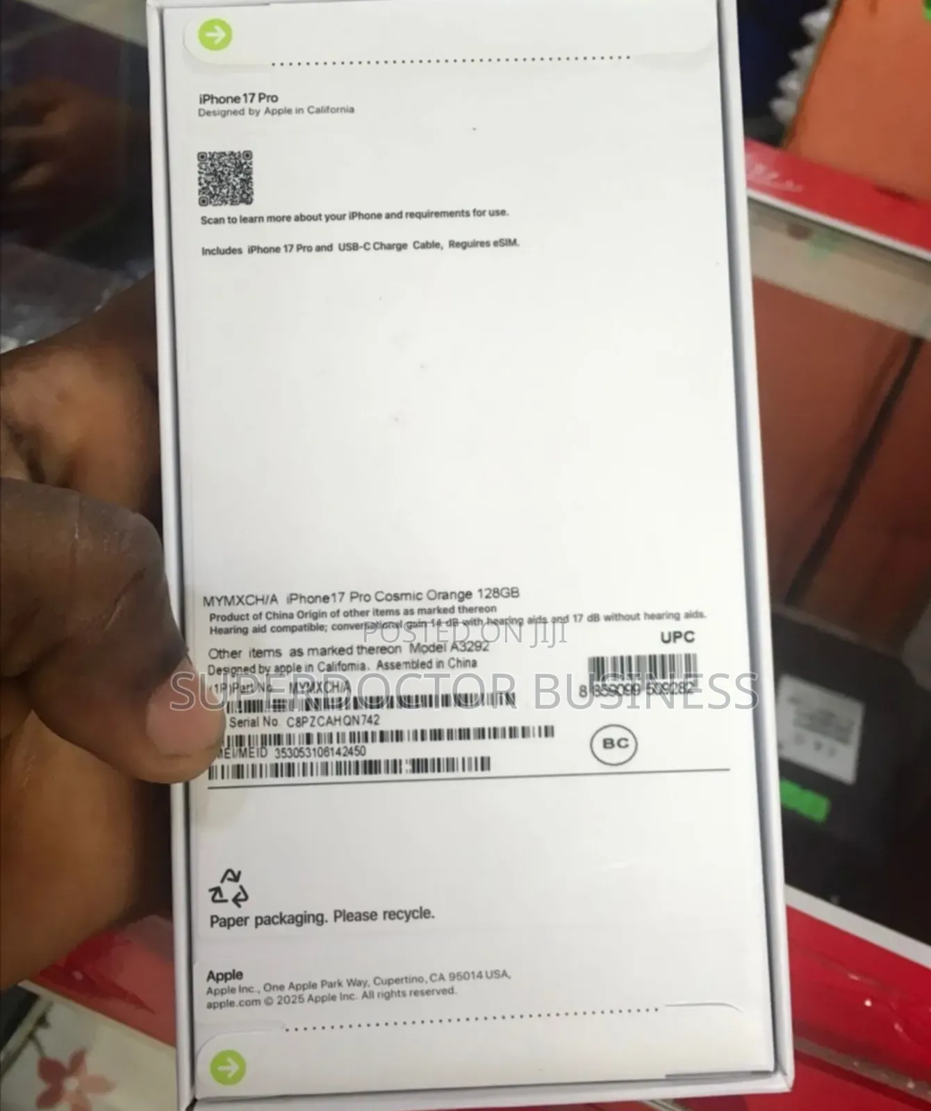 New Apple iPhone XR 128 GB Orange
