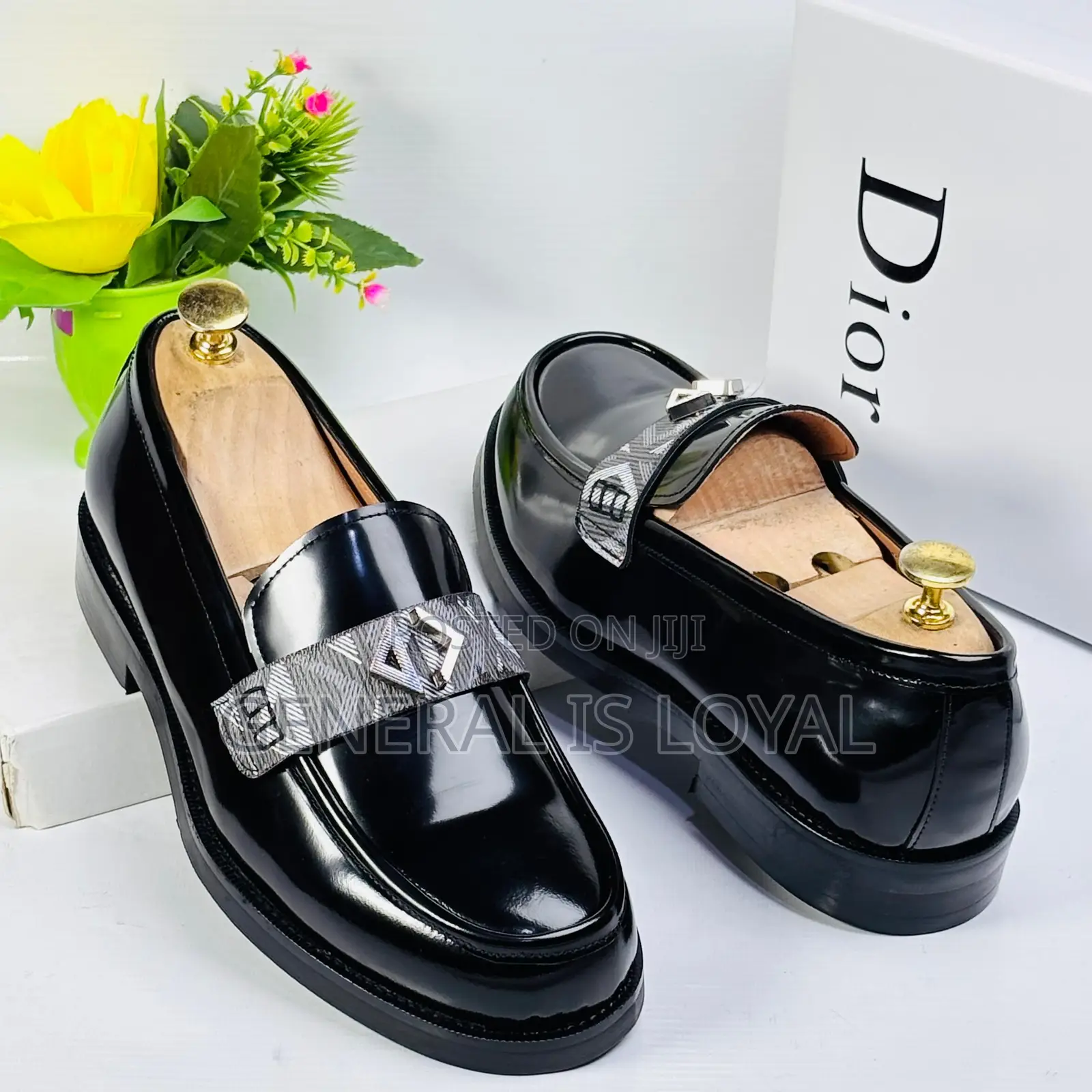 Dior Men's Executive Black Polished Leather Loafers