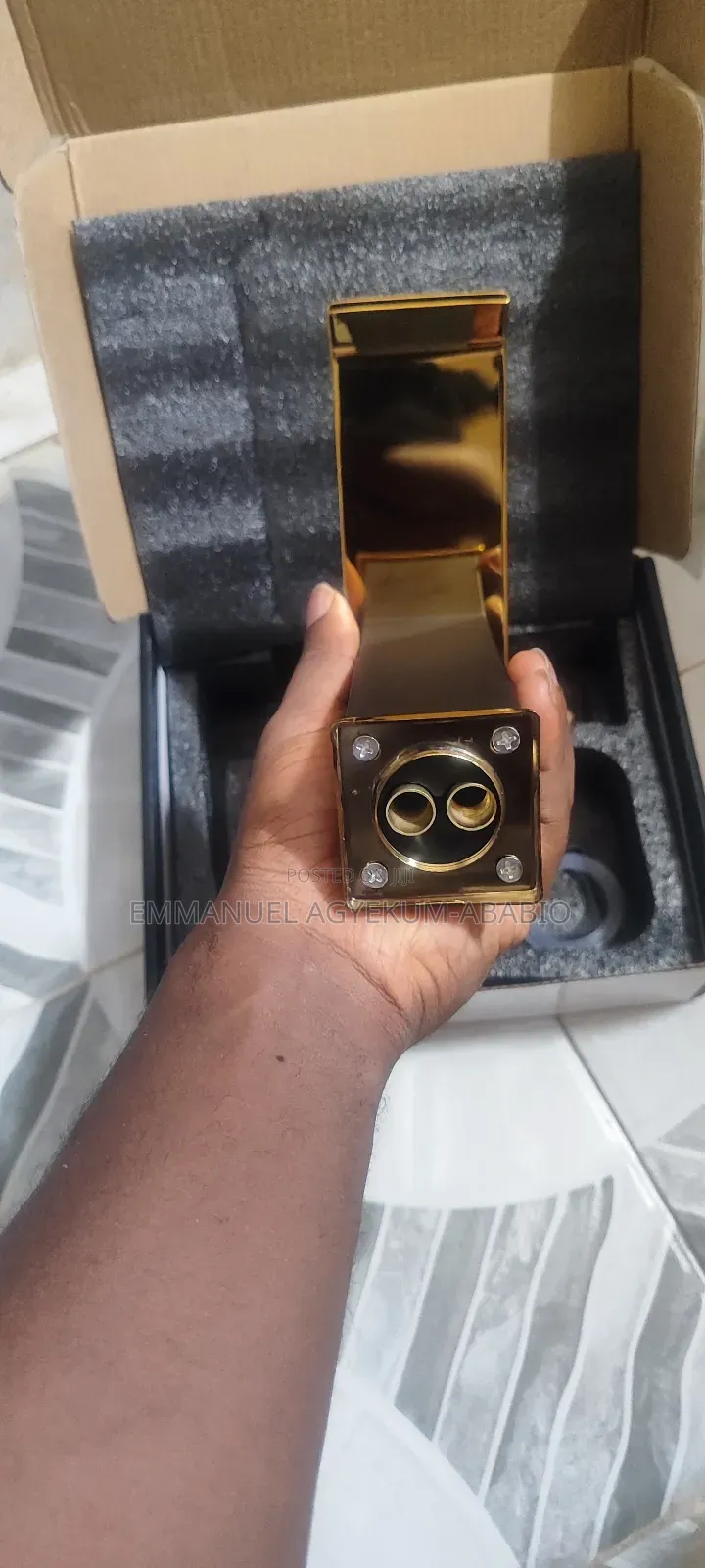 Luxury Black and Gold Basin Faucet