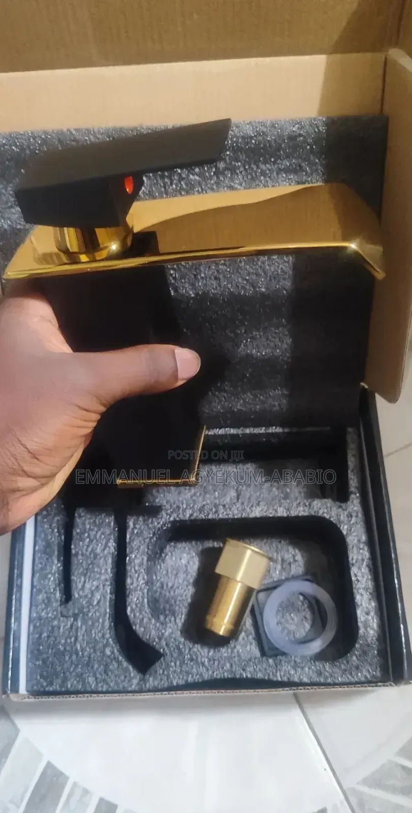 Luxury Black and Gold Basin Faucet