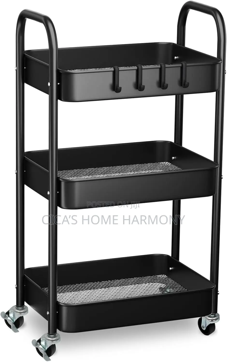 3-Tier Multi-Purpose Rolling Utility Cart