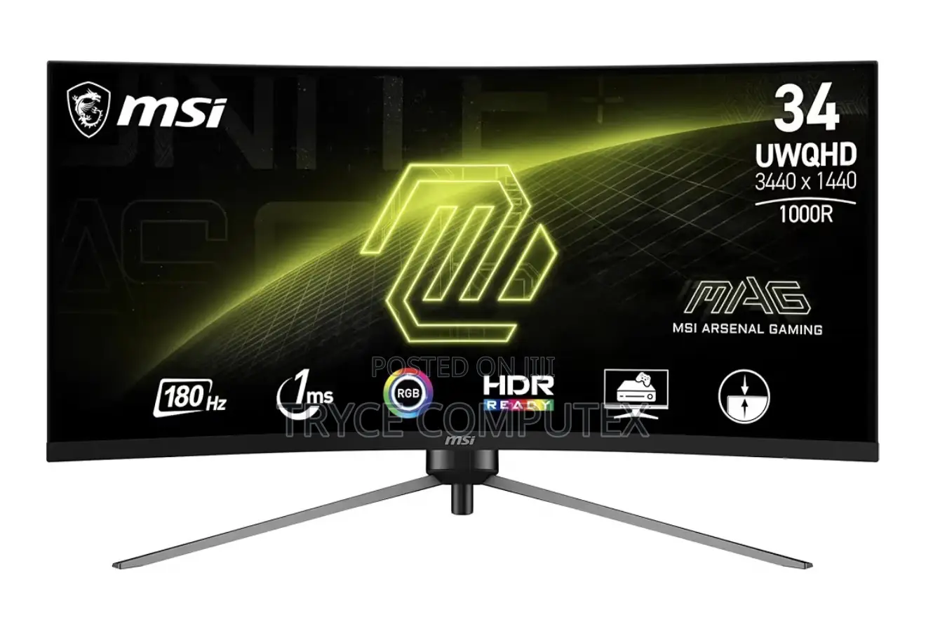 Msi Mag 345cqr 34" 1440p 180 Hz Ultrawide Curved Gaming Monitor