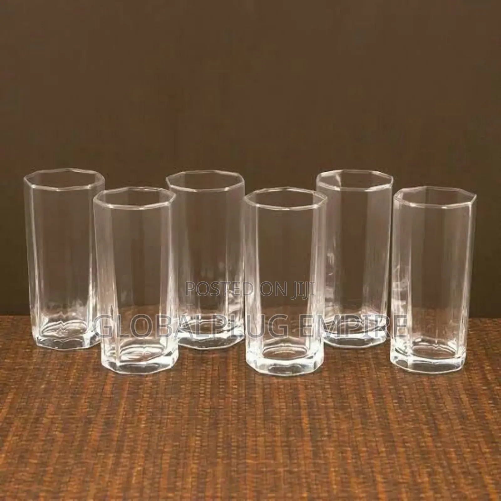6 Pieces Water Glass Set Strong Elegant