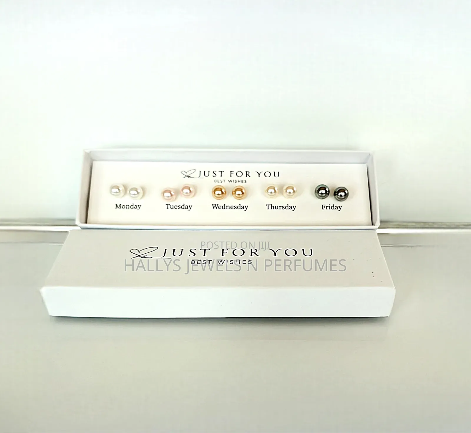 Pearl Stud Earrings, Seven Pairs Per Pack