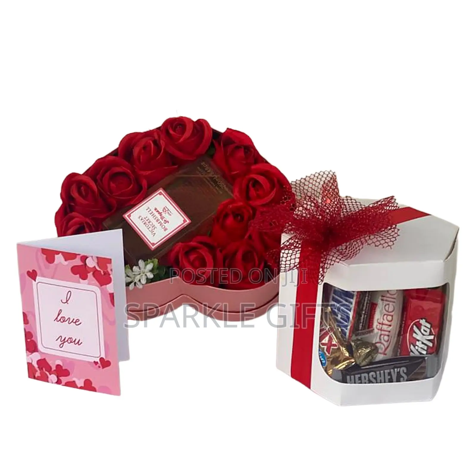 Rose Bouquet, Chocolate and Non-Alcoholic Wine for Your Valentine
