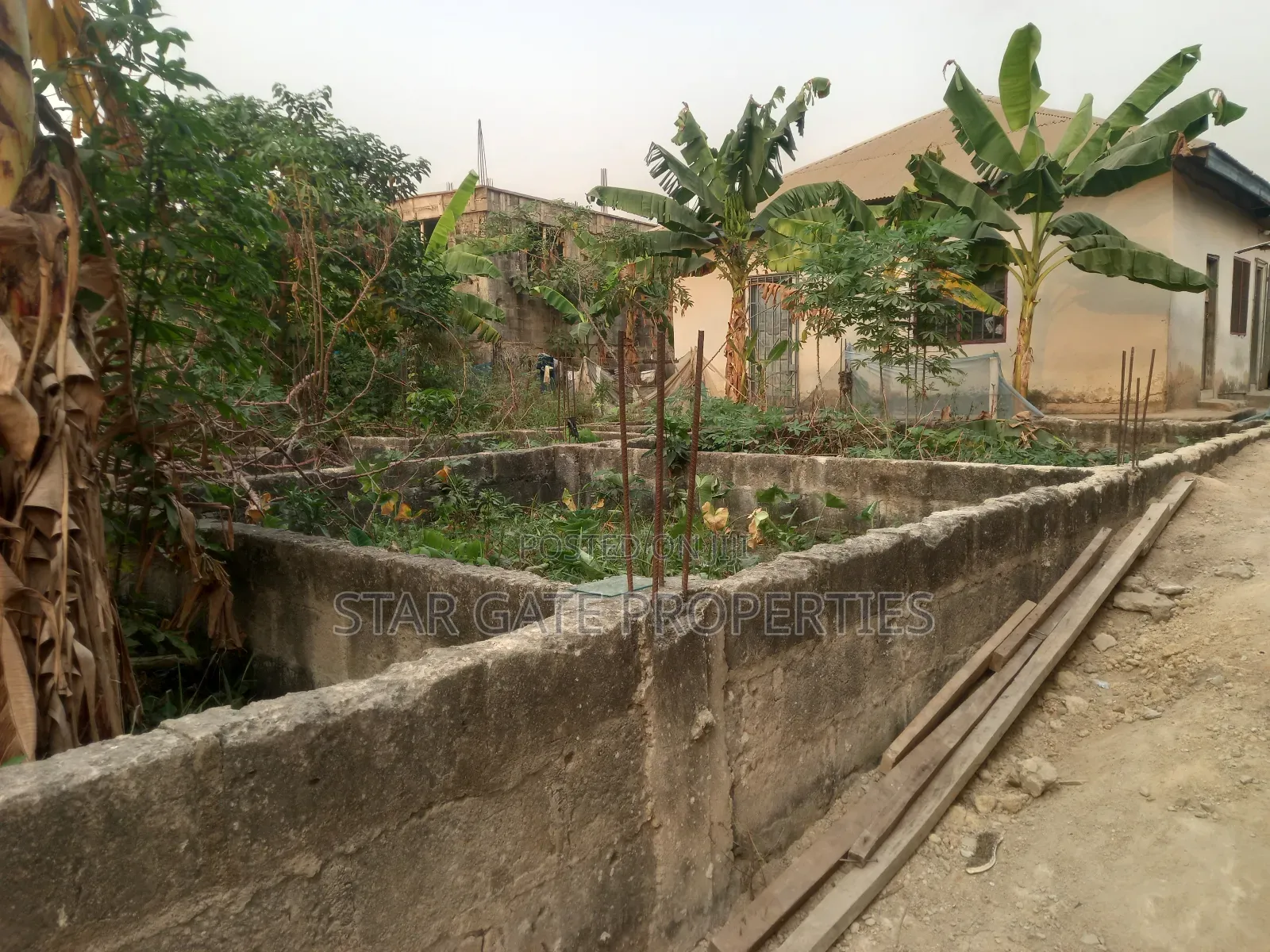 Half Plot for Sale at Mampongteng Korea. ( 4 Bedrooms Foundation (