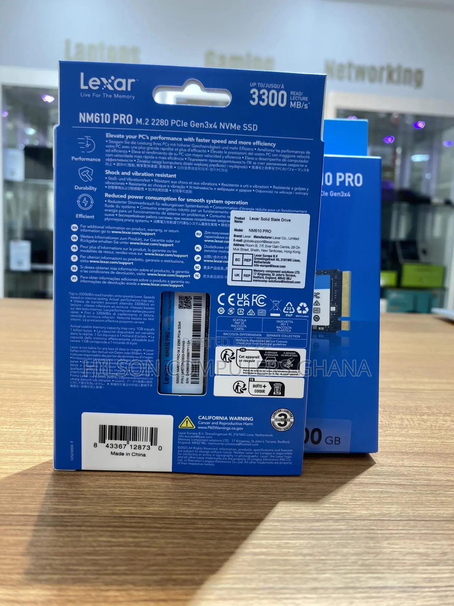 Lexar Nm610pro M.2 2280 Pcie Gen3x4 500 Gb Nvme SSD