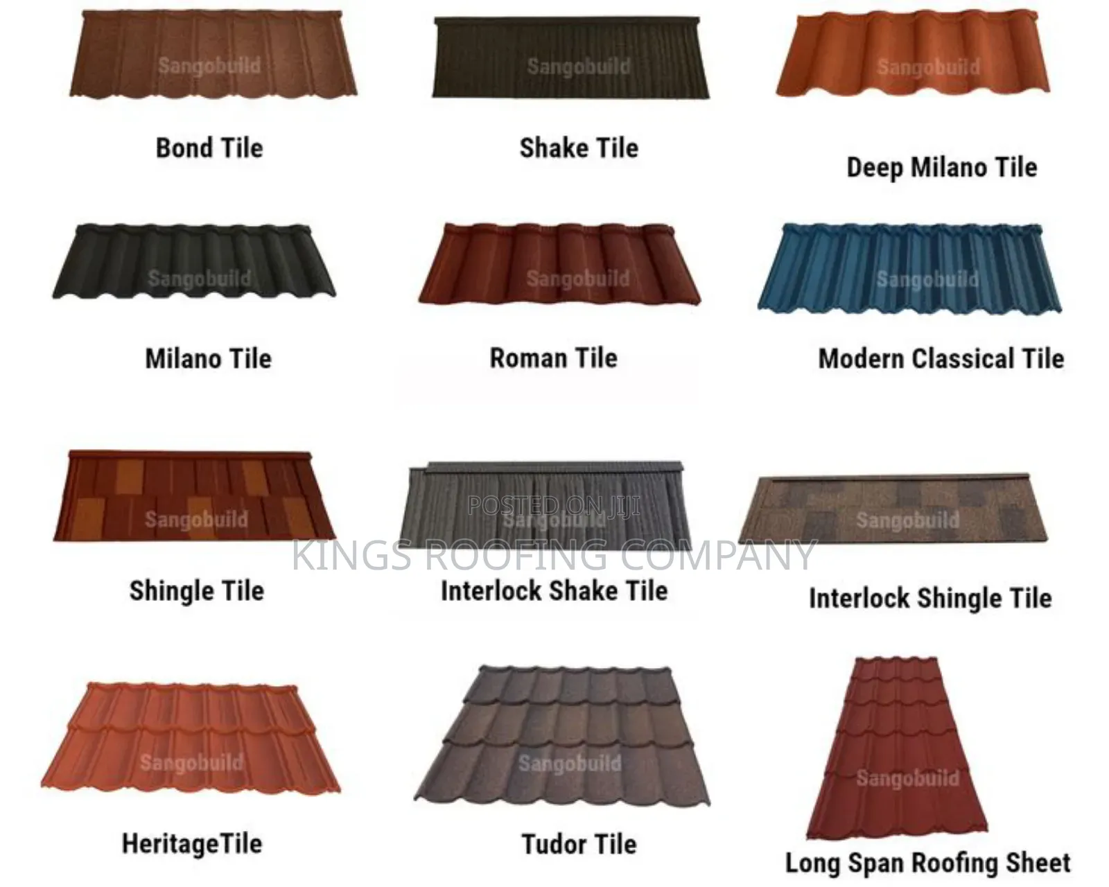 Categories of Euro Roofing Tiles With Their Unique Names and Colors