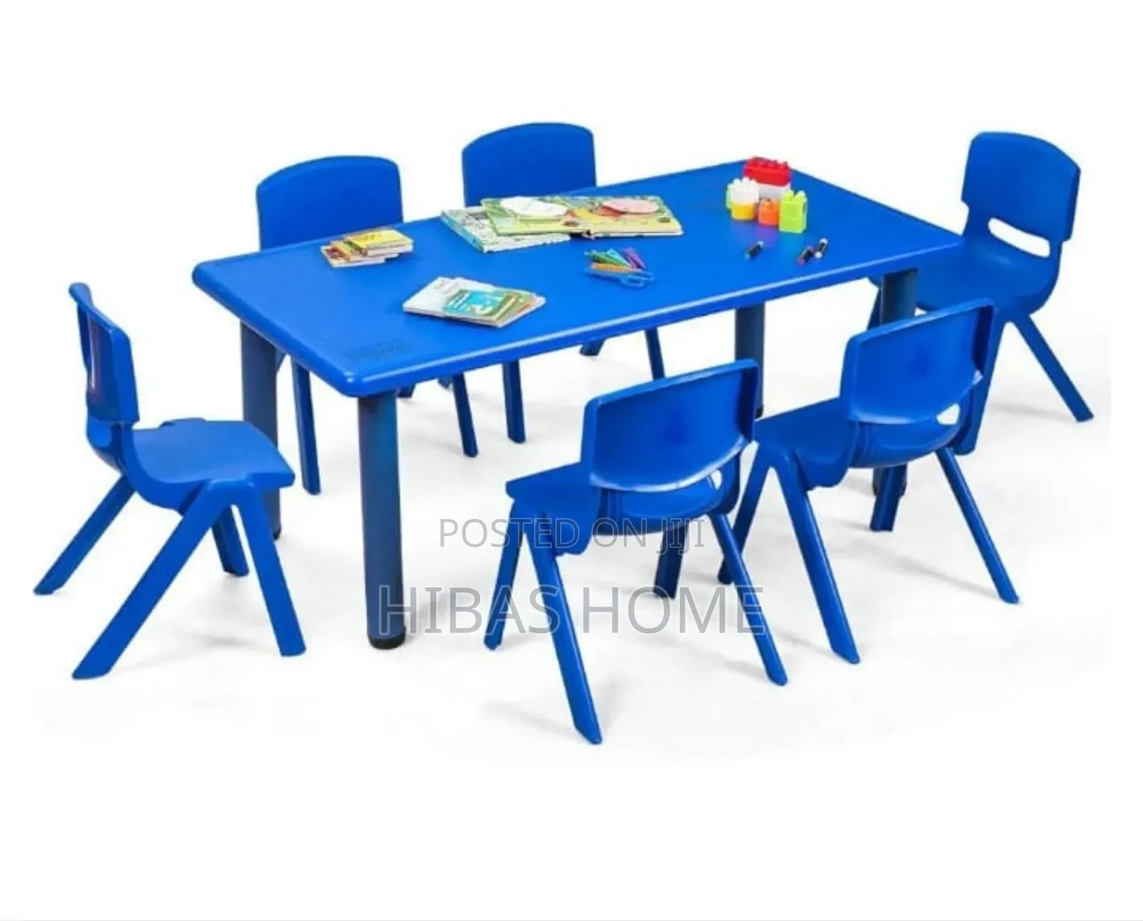 Kindergarten Classroom Table for Nursery With Metal Legs 120*60*50cm