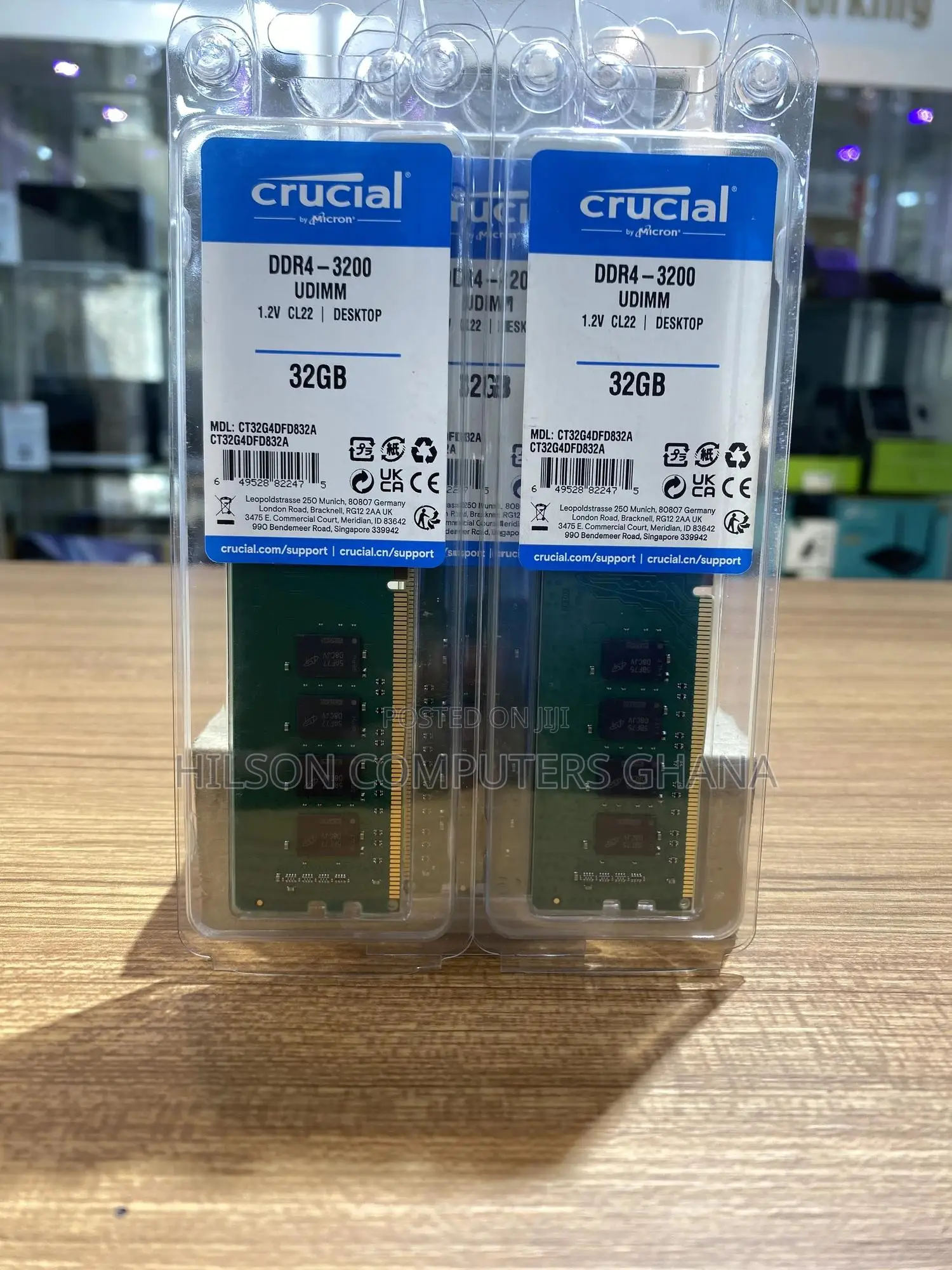 Crucial 32gb Ddr4-3200 Udimm Ram – Desktop Memory