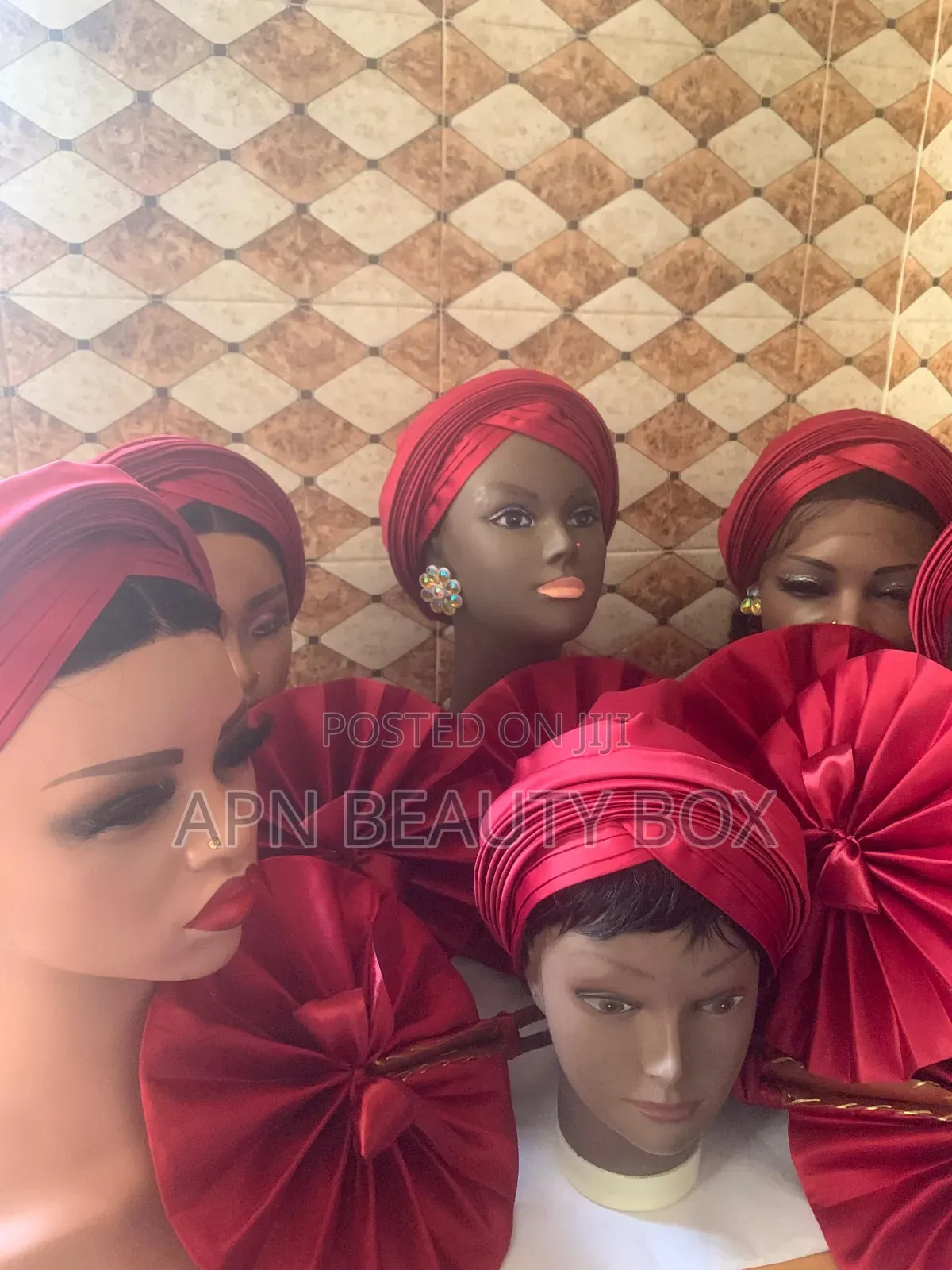 Bride's Maid Fan and Turban Combo