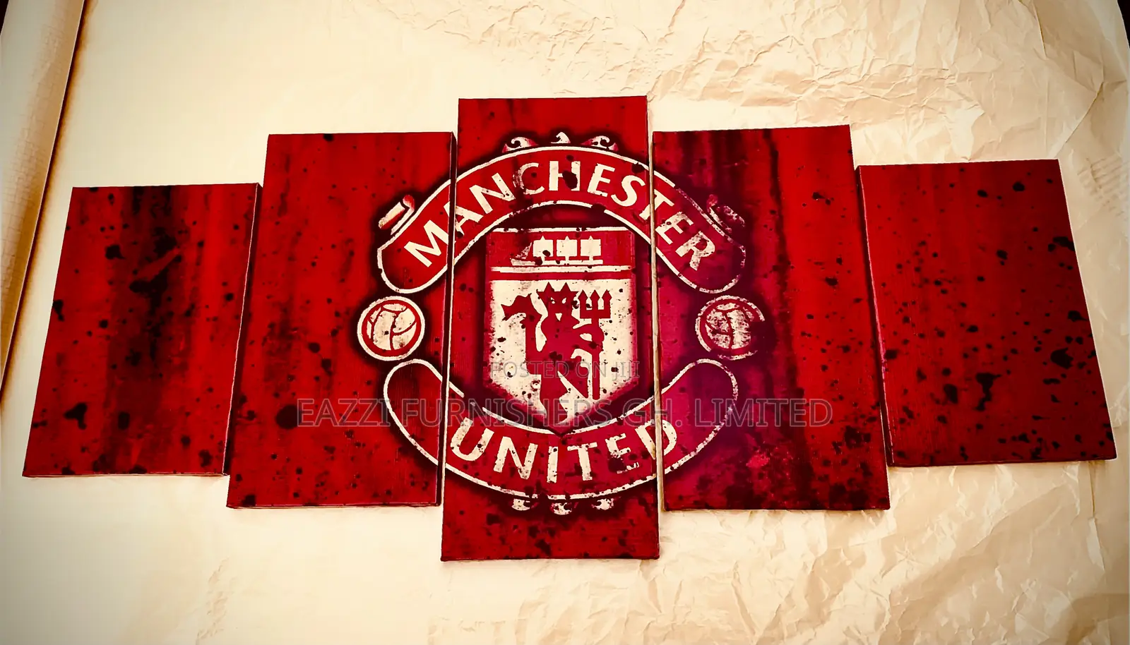 Manchester United Wall Arts 5 Panels Canvas Frames Man U