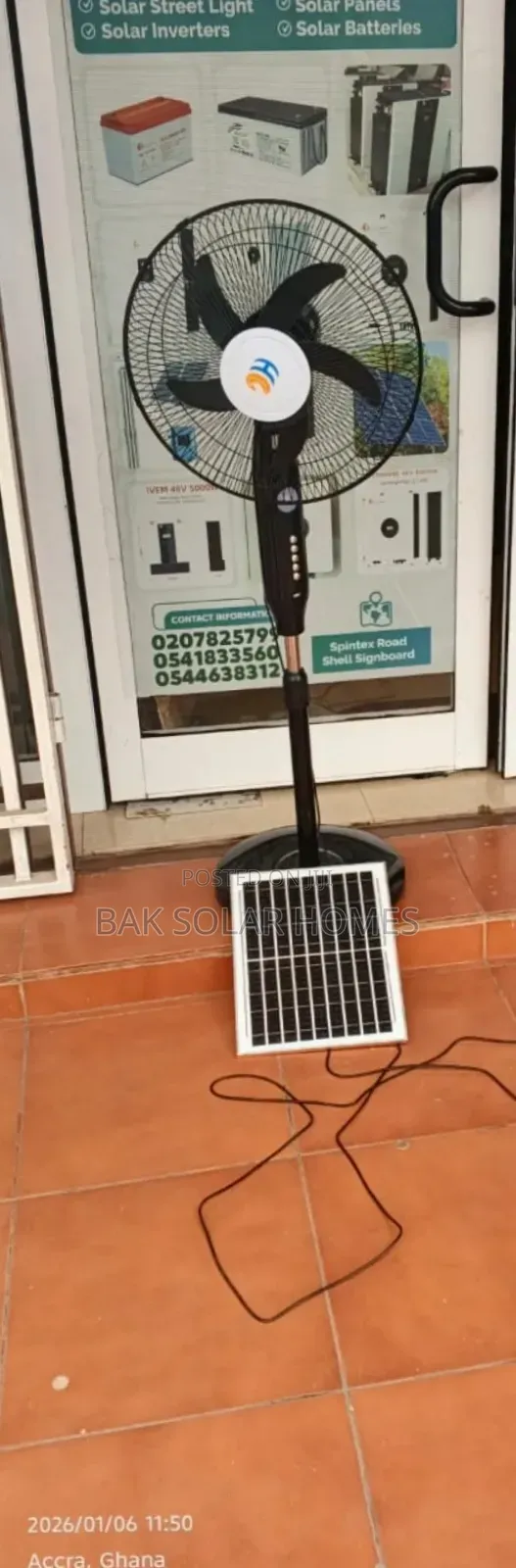 Rechargeable Solar Fan