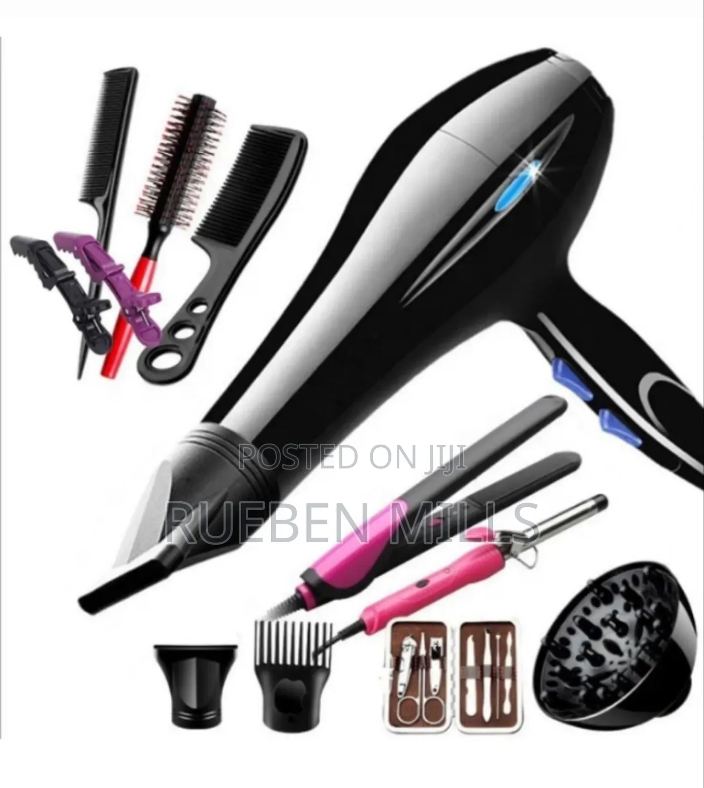 Canye 12 In 1 Professional Hair Dryer With Diffuser And Straightener