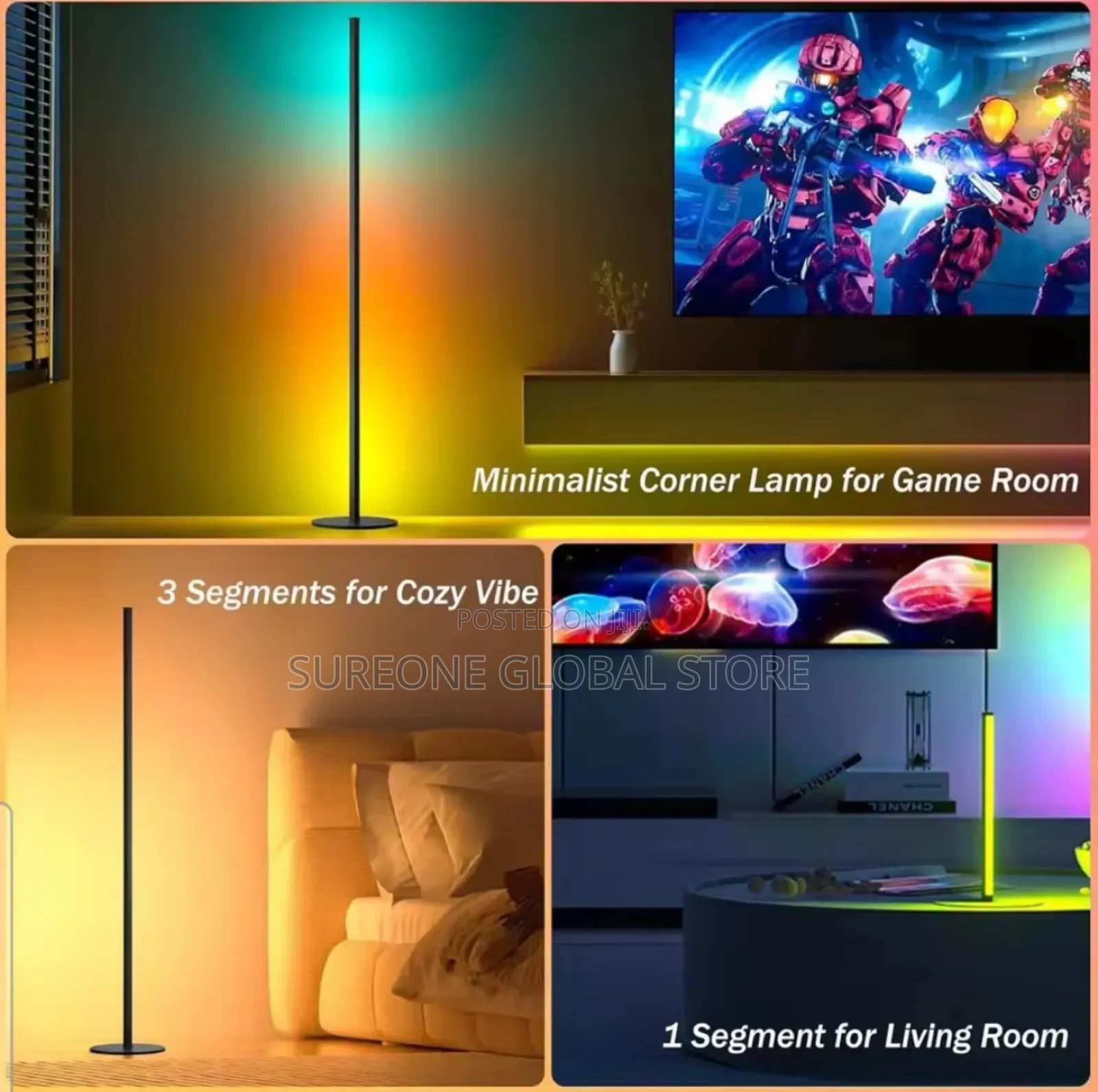1 Smart Led Floor Lamp Multifunctional RGB Color Changing