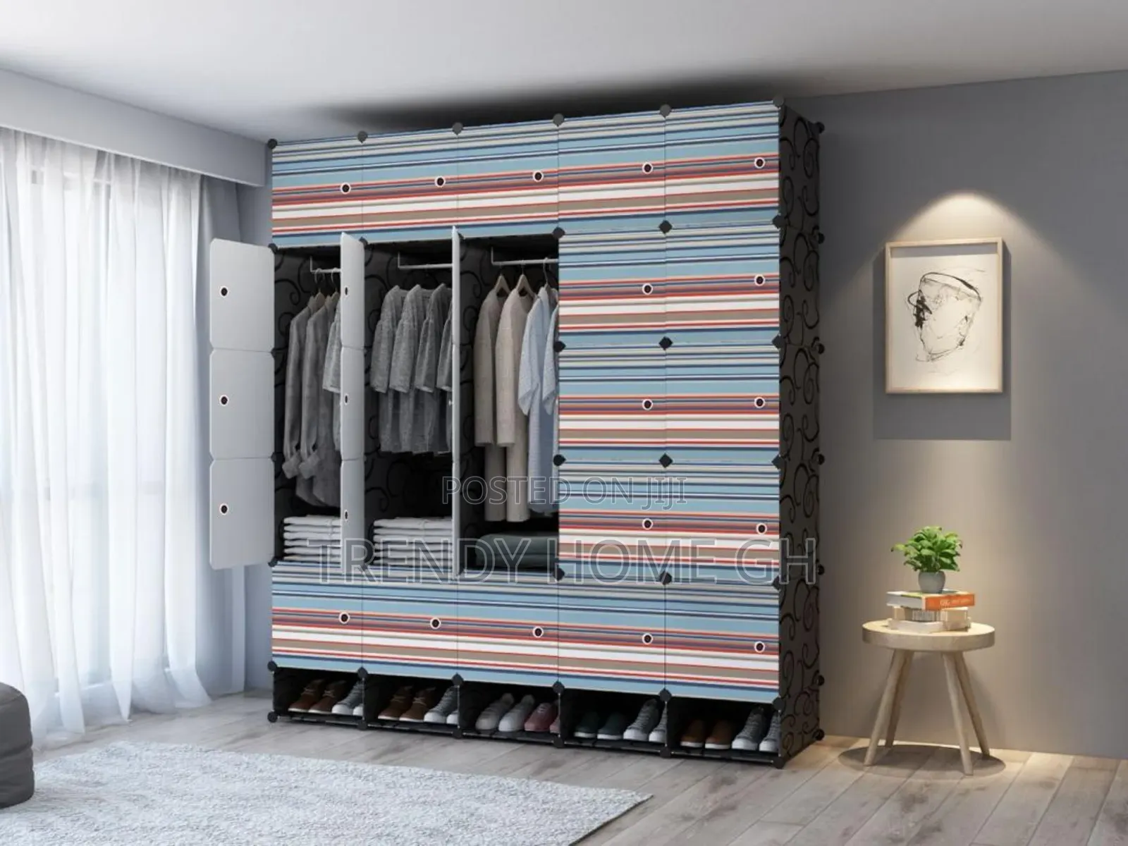 25 Cubes Modular Wardrobe With Shoe Rack