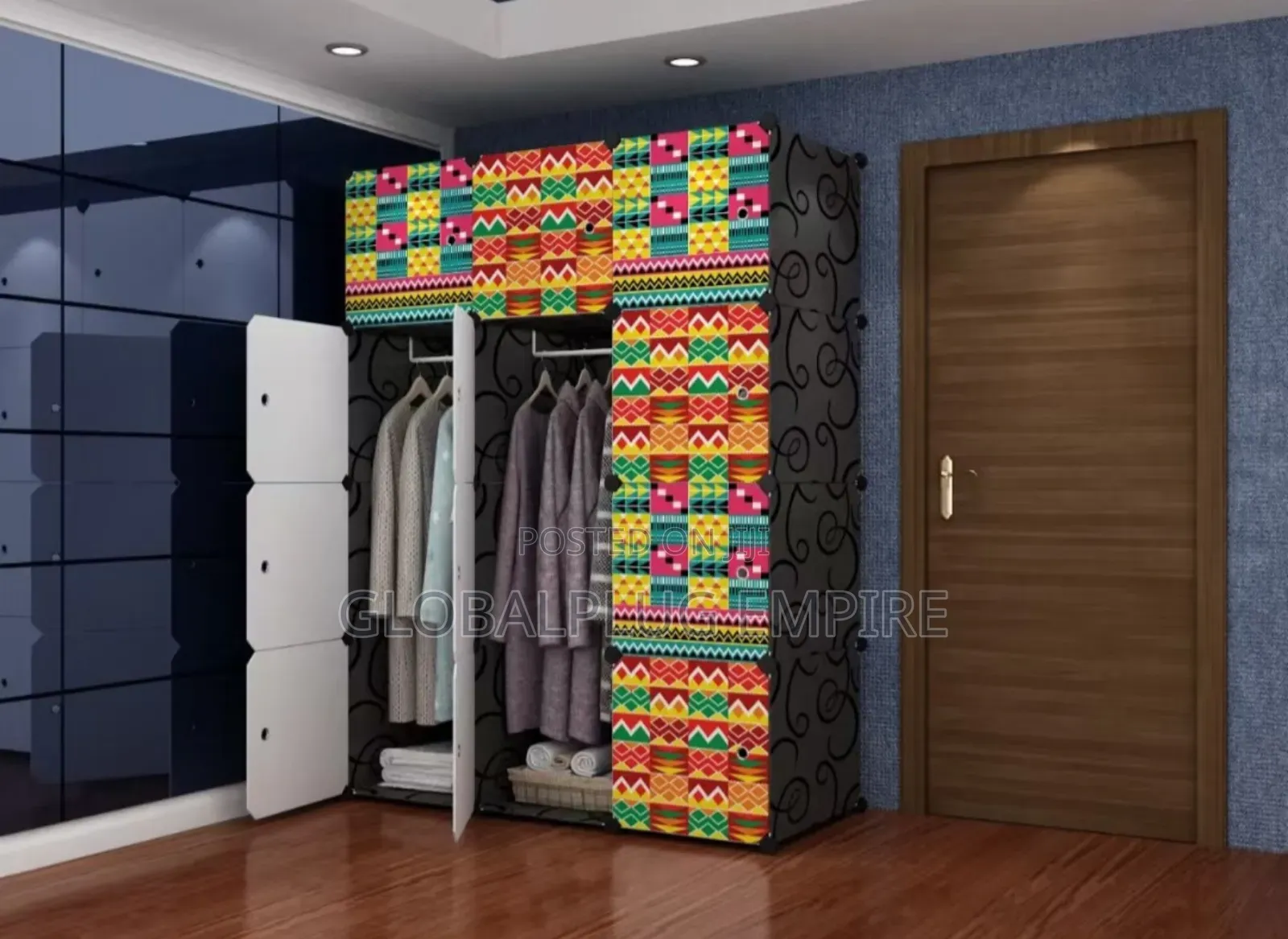 12-Cube Plastic Wardrobe Spacious Durable