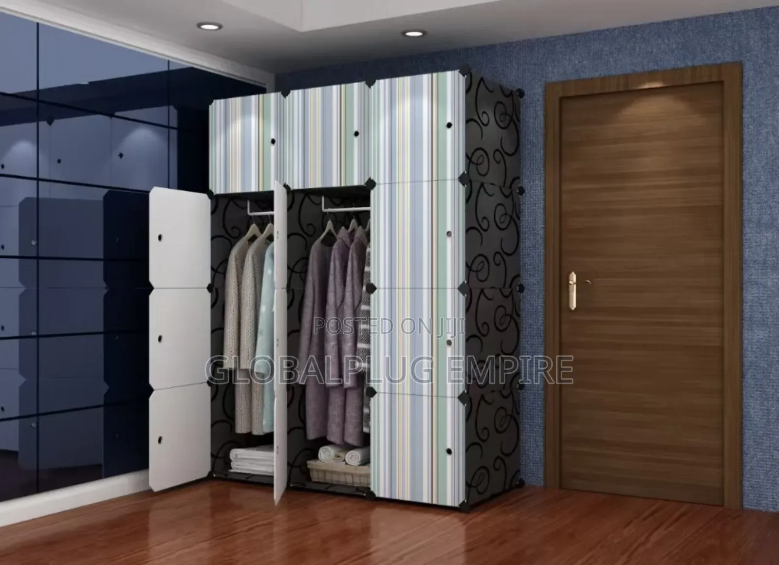 12-Cube Plastic Wardrobe Spacious Durable