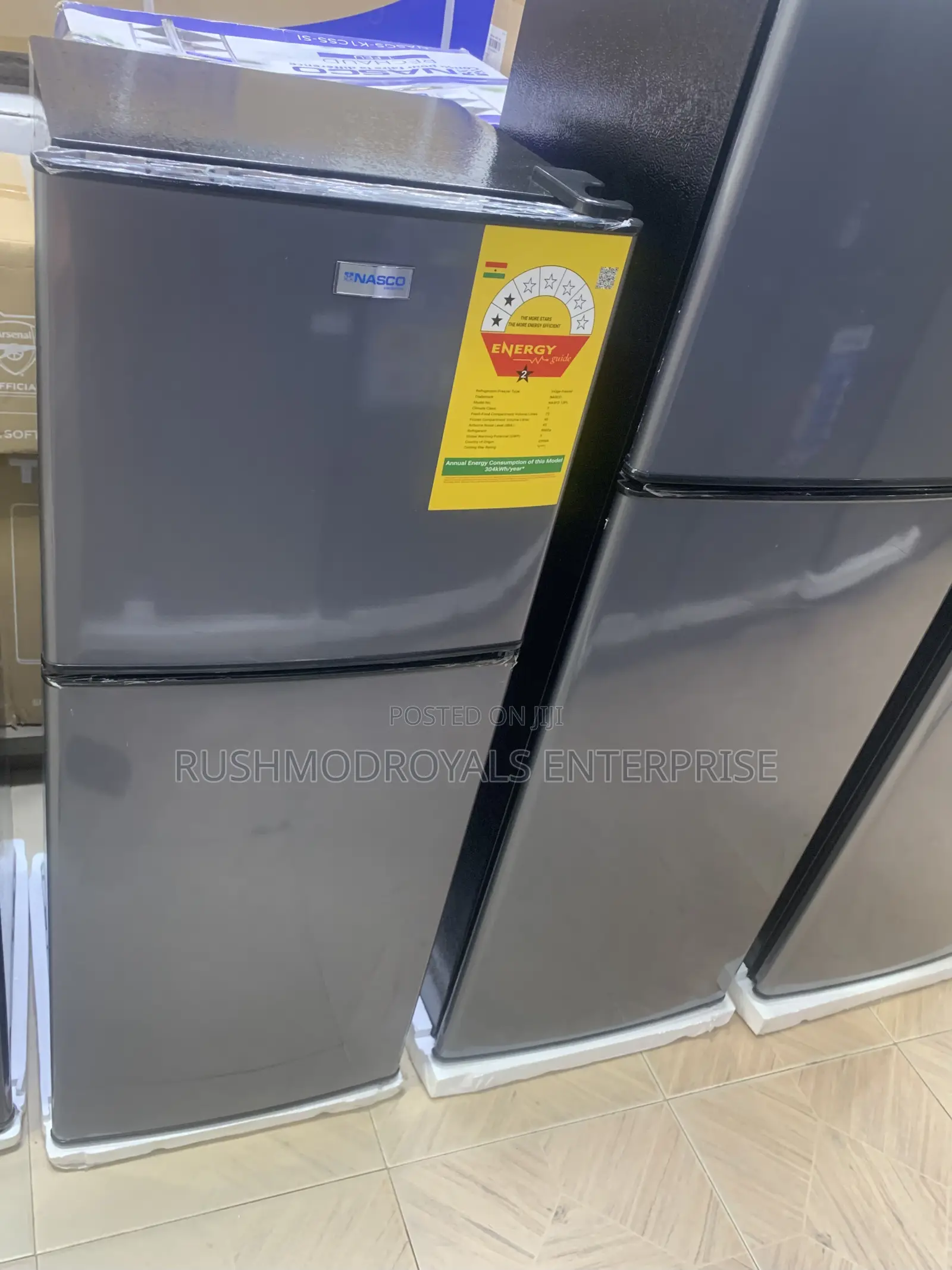 Nasco 112l Double Door Top Freezer (Nasf2-13fl) - Silver VCM Finish